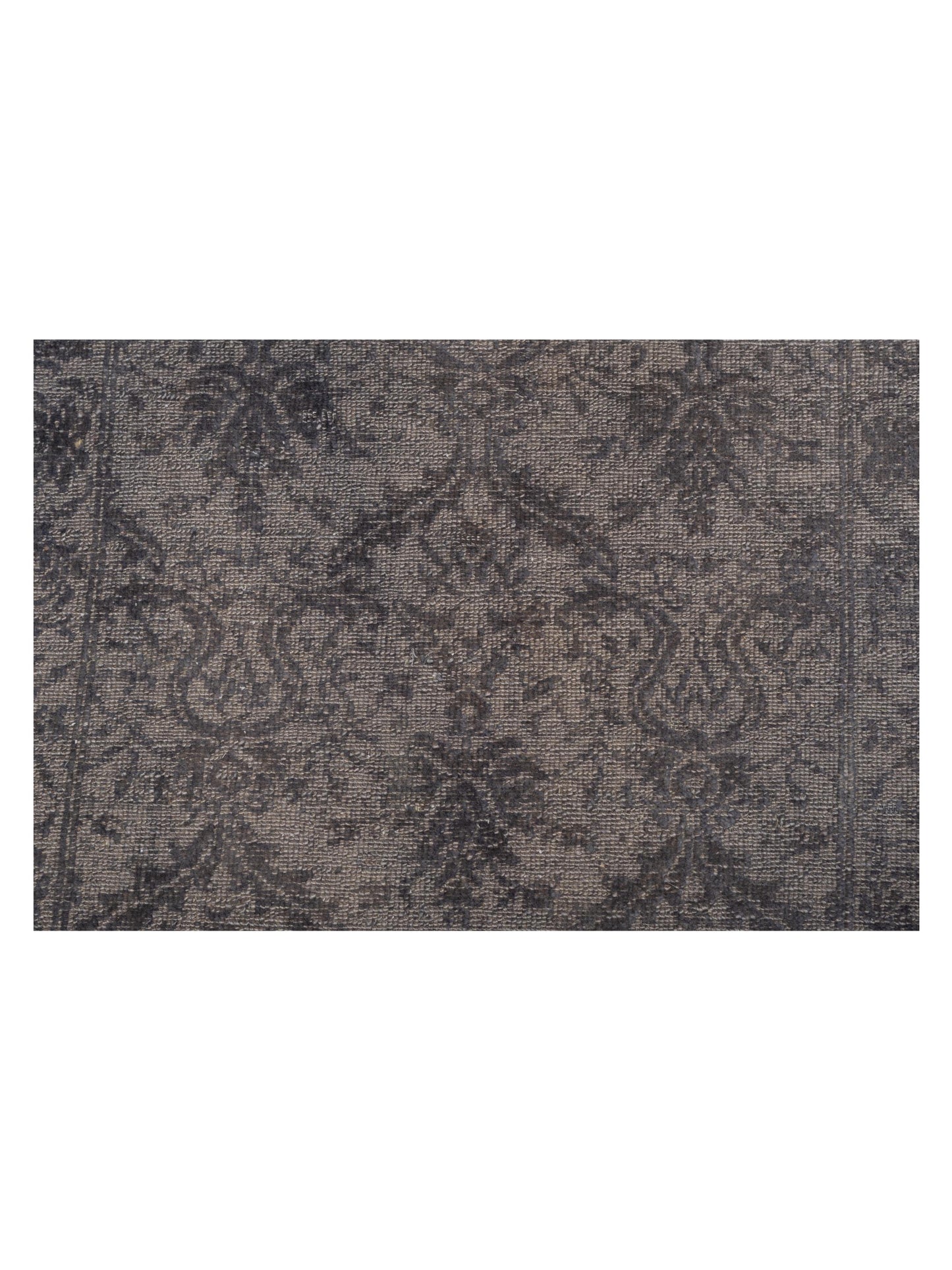 Rechromia Dark Gray Gray 2.7x9.7 Hand Knotted Rug