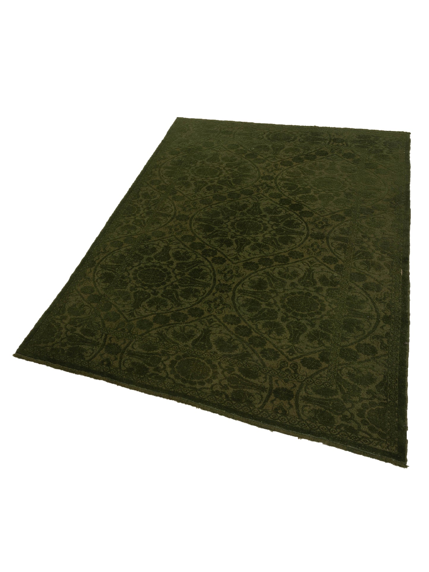 Rechromia Green Green 6.2x8.9 Hand Knotted Rug