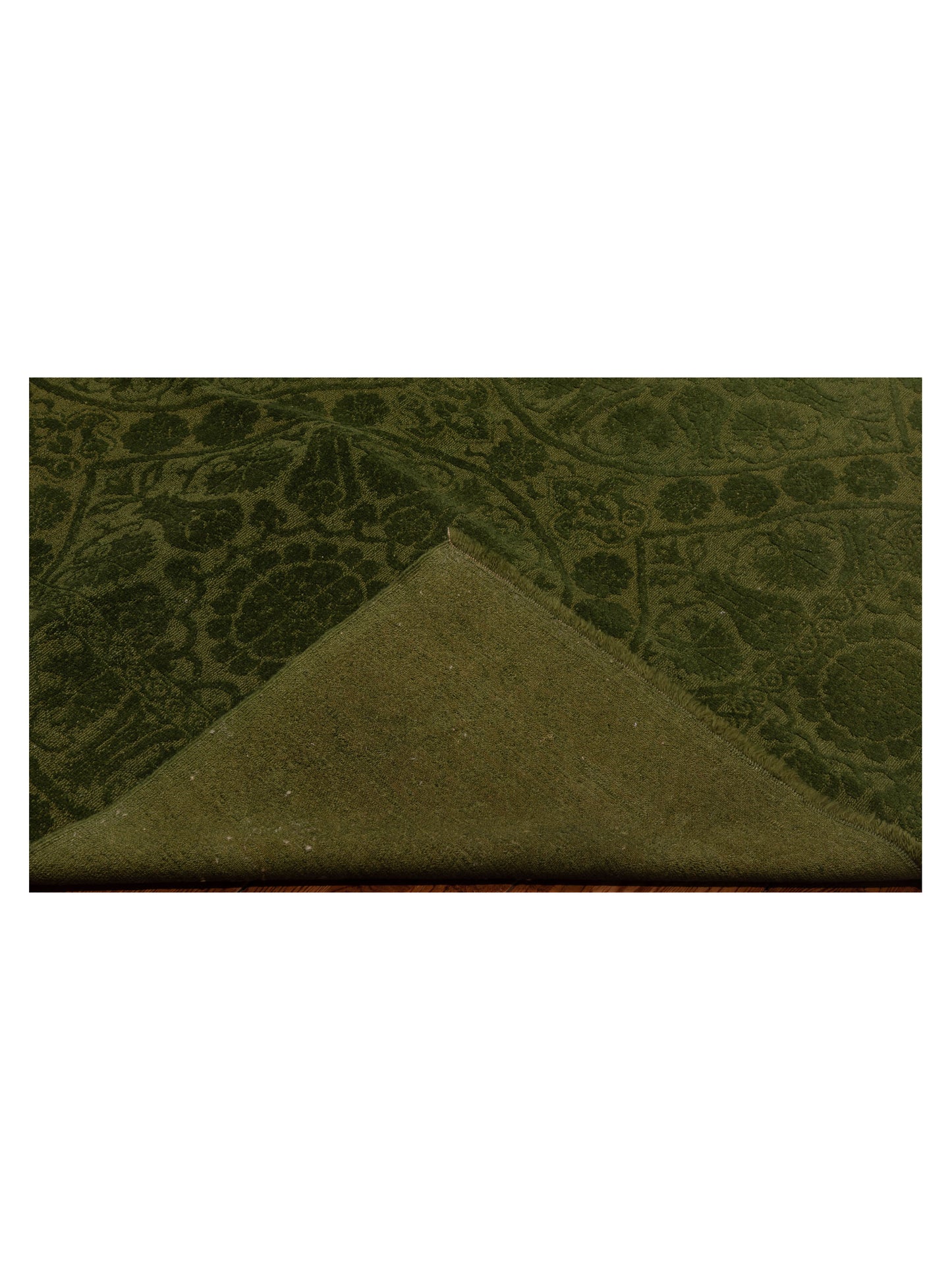 Rechromia Green Green 6.2x8.9 Hand Knotted Rug