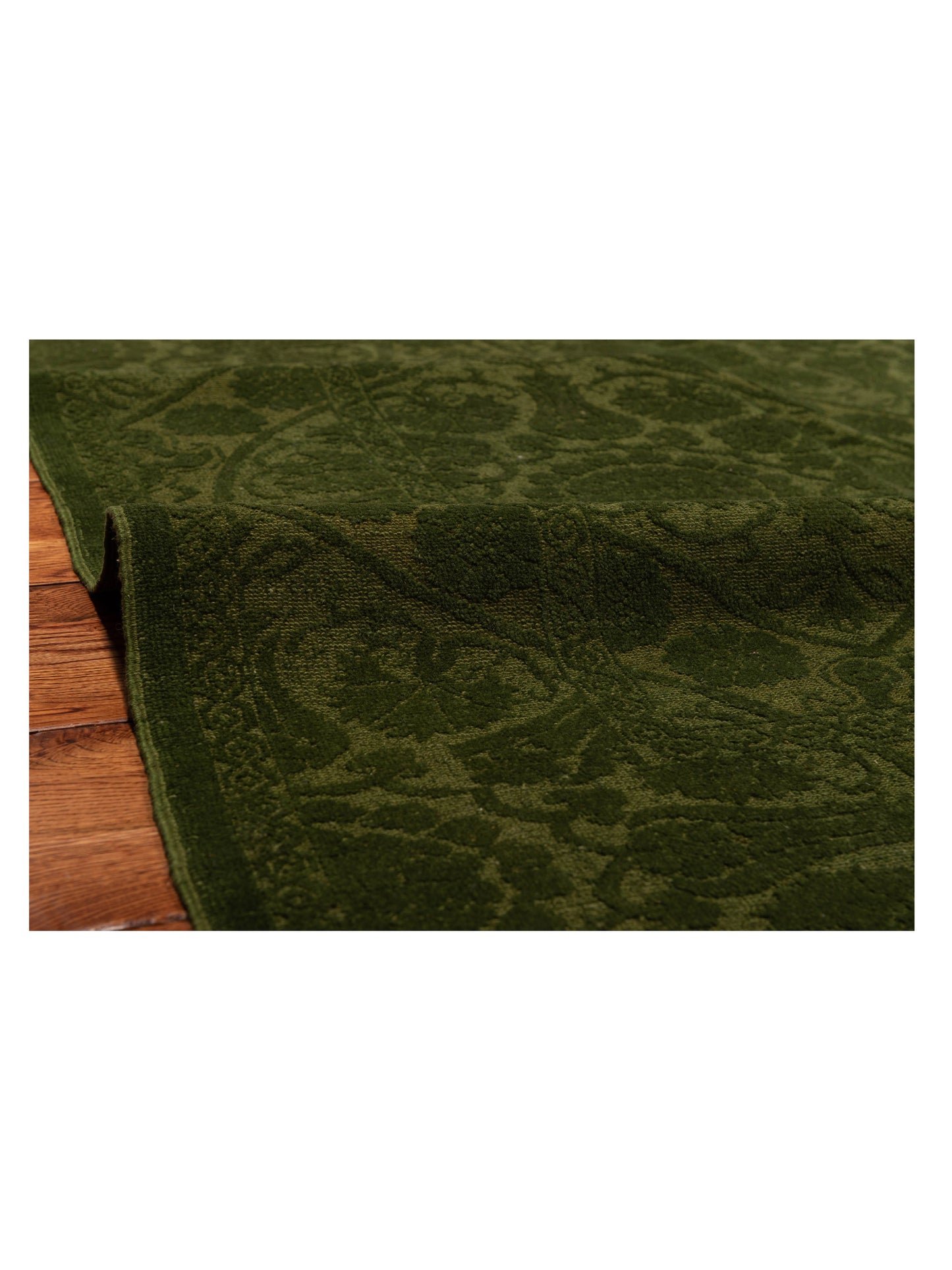 Rechromia Green Green 6.2x8.9 Hand Knotted Rug