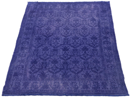 Rechromia Purple Purple 5.5x7.3 Hand Knotted Rug