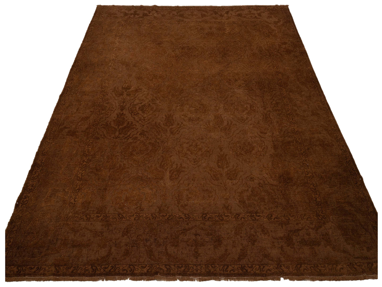 Rechromia Brown Dark Brown 9.1x11.6 Hand Knotted Rug