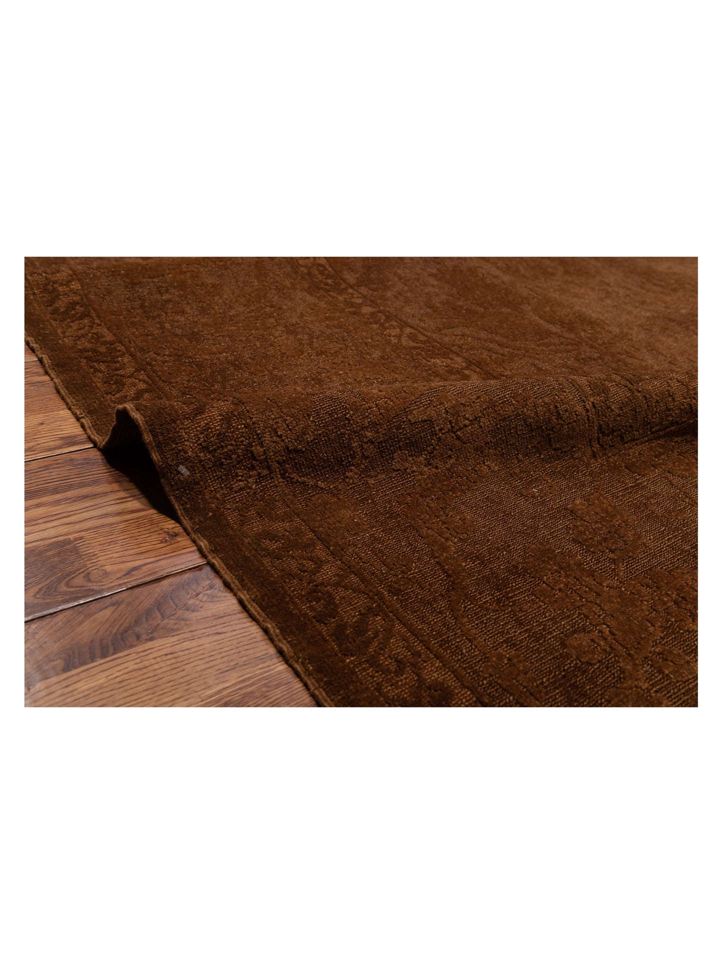 Rechromia Brown Dark Brown 9.1x11.6 Hand Knotted Rug