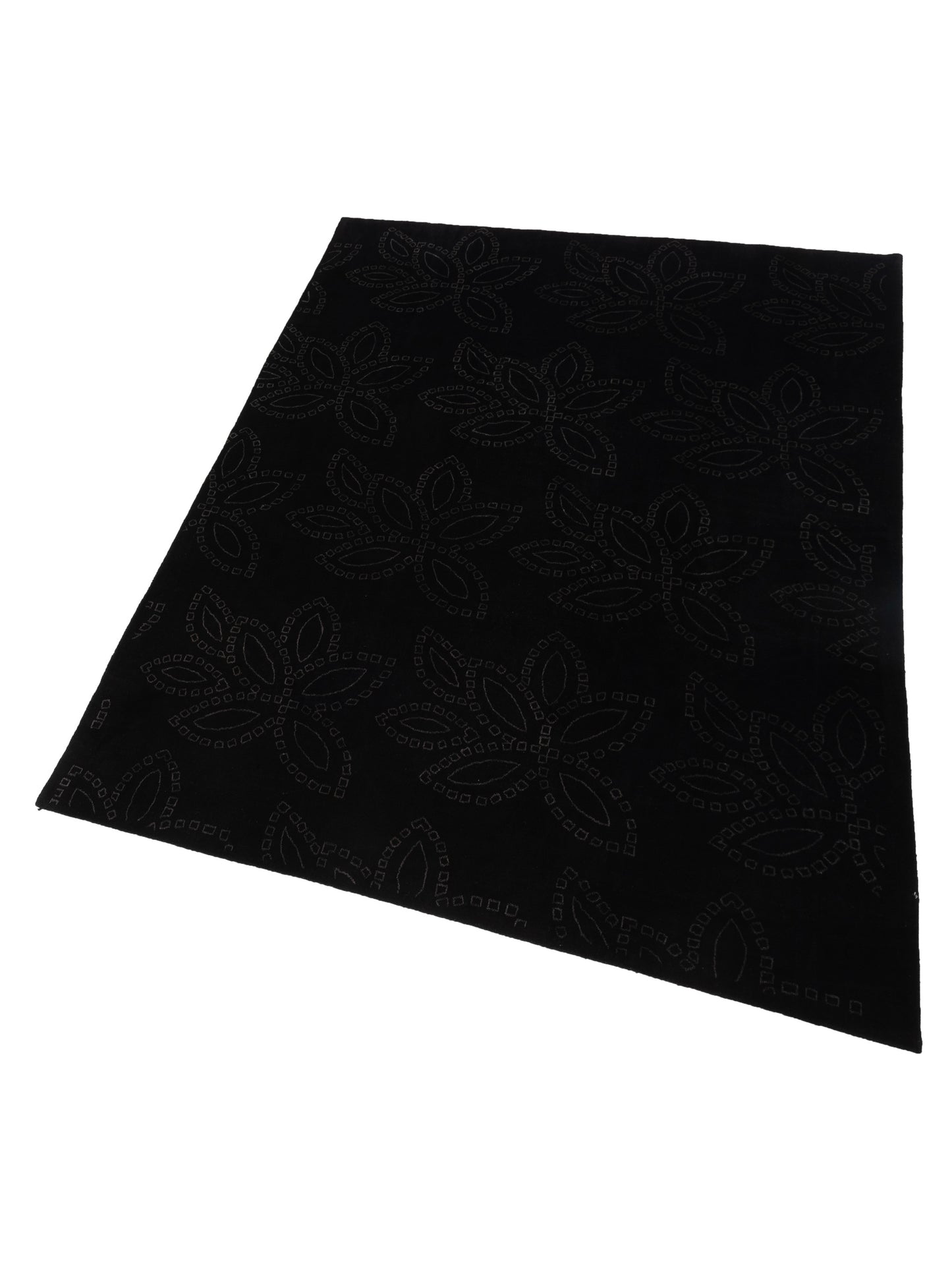 Tibarra Black 9x12 Hand Knotted Rug