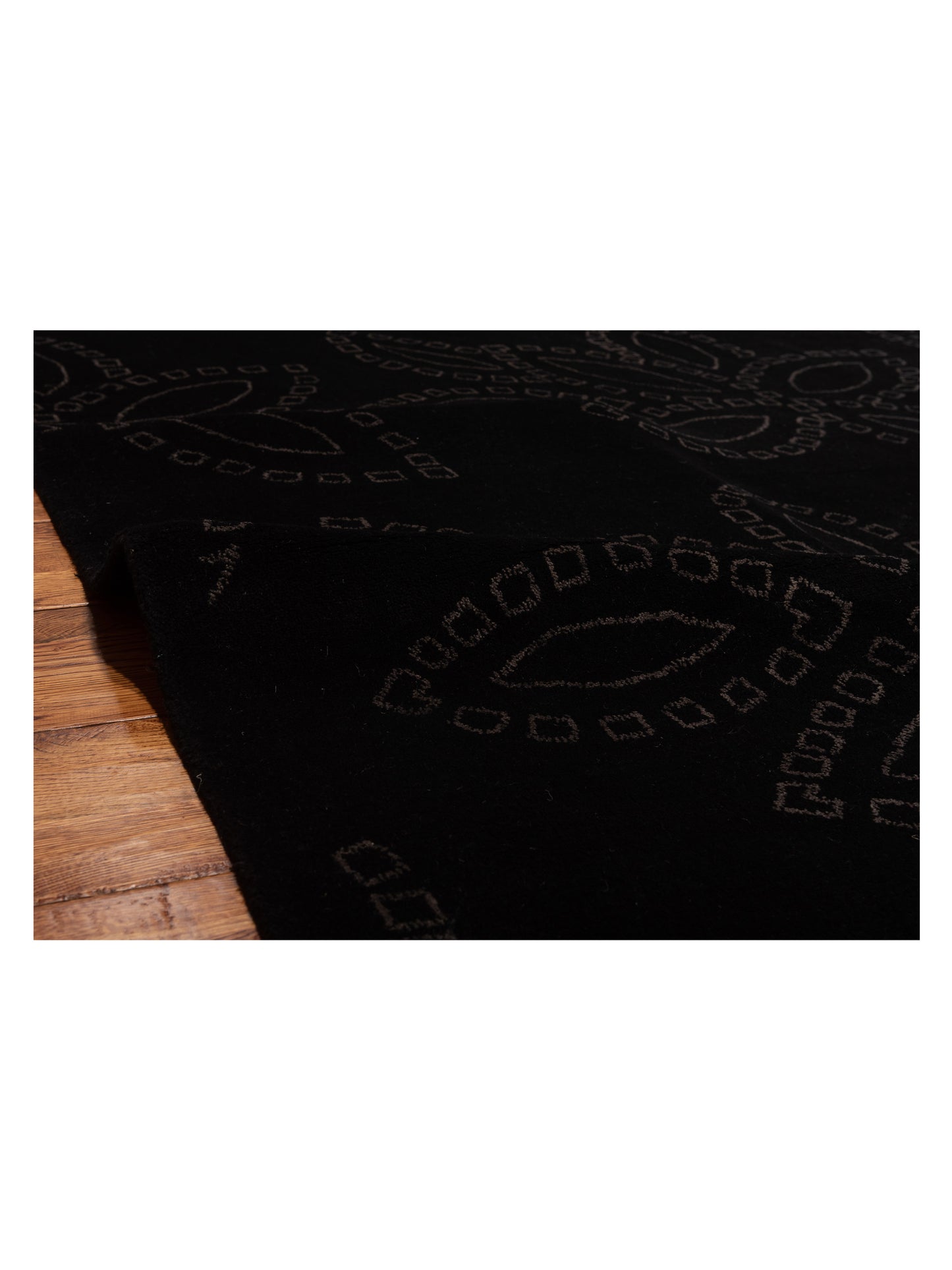 Tibarra Black 9x12 Hand Knotted Rug