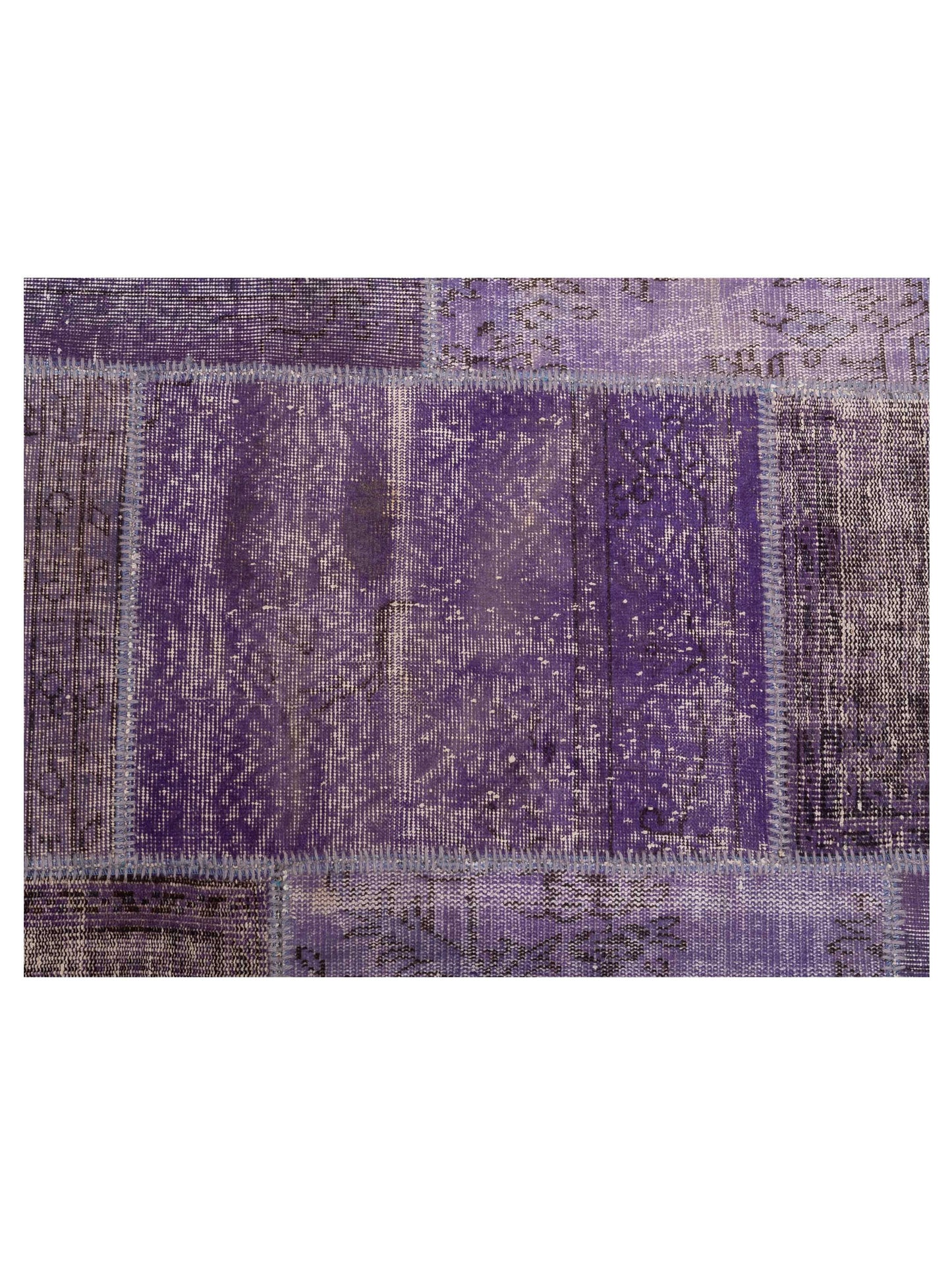 Patchwork Purple 6x9 Hand Knotted Rug