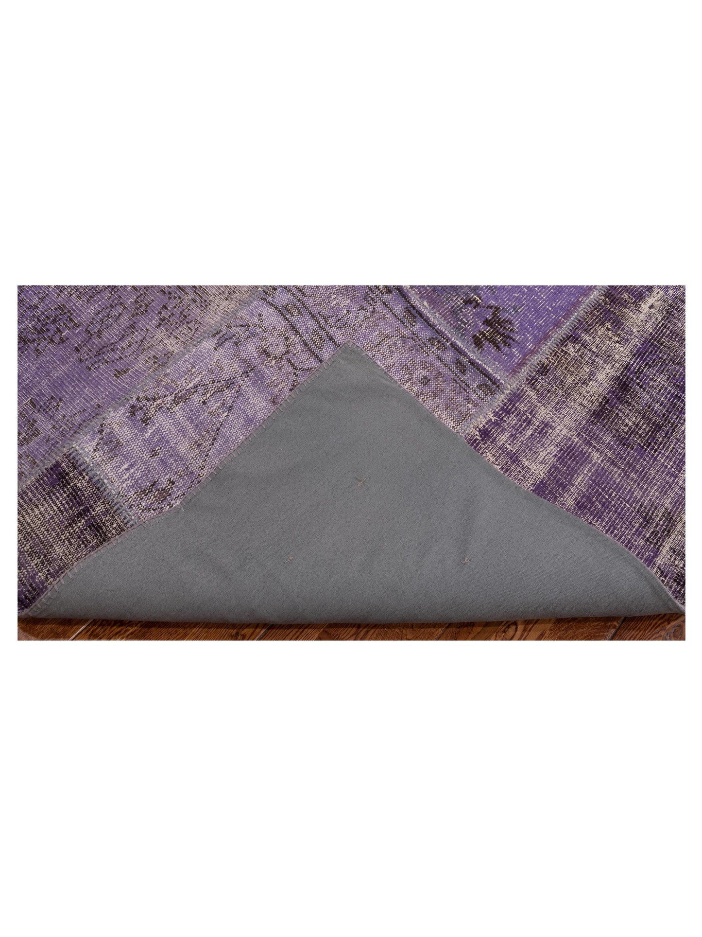 Patchwork Purple 6x9 Hand Knotted Rug