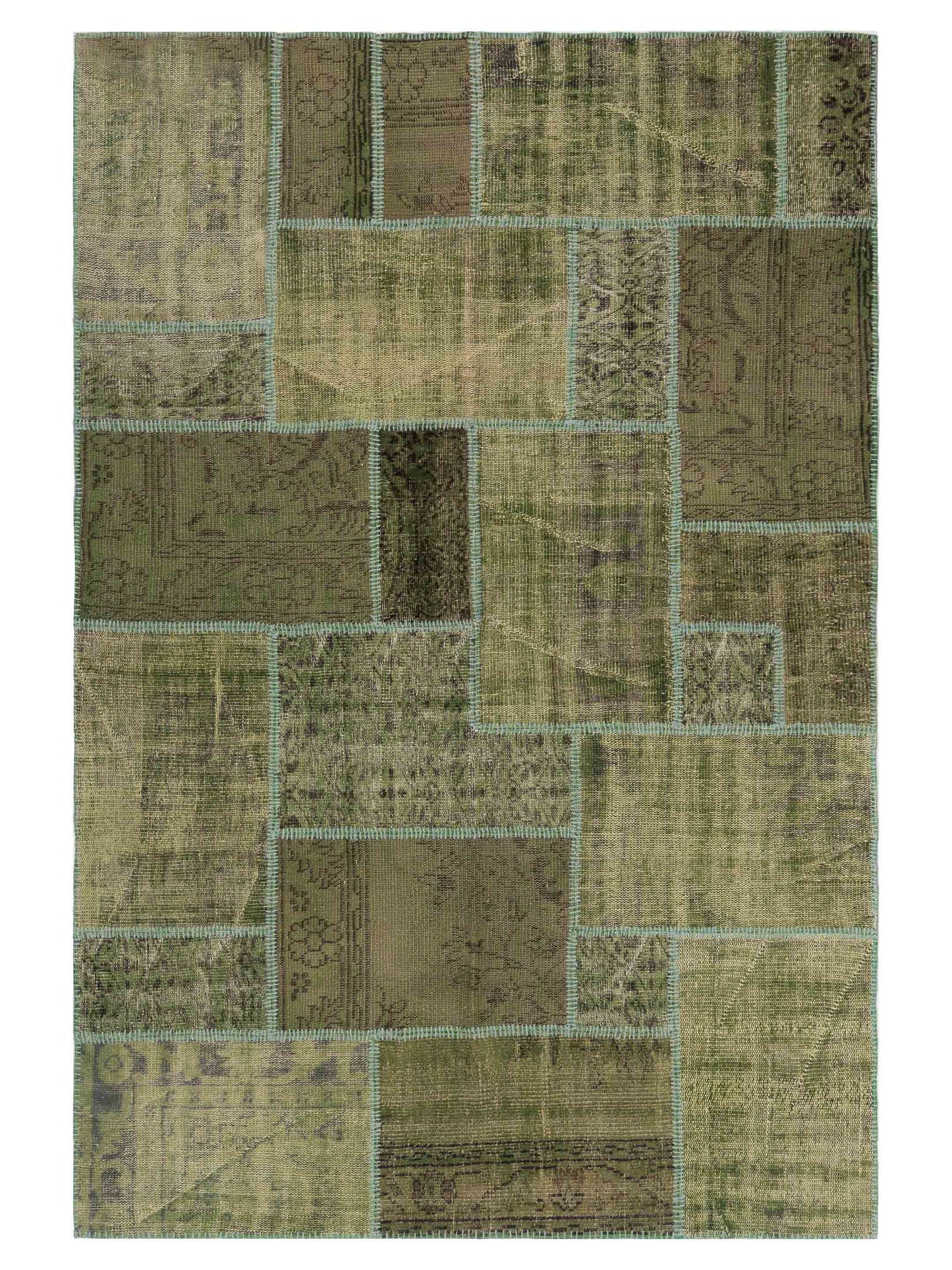 Pasha Turkish Vestige Patchwork  Green  Contemporary