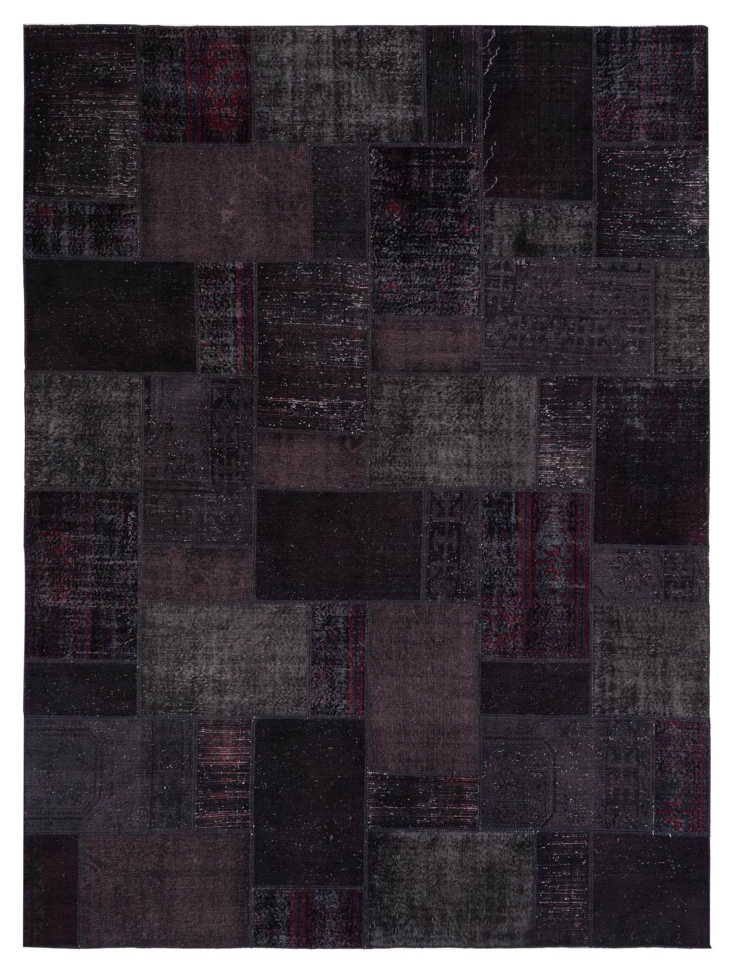 Pasha Turkish Vestige Patchwork  Black  Contemporary