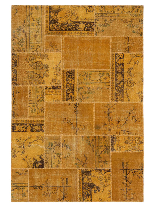 Pasha Turkish Vestige Patchwork  Yellow  Contemporary
