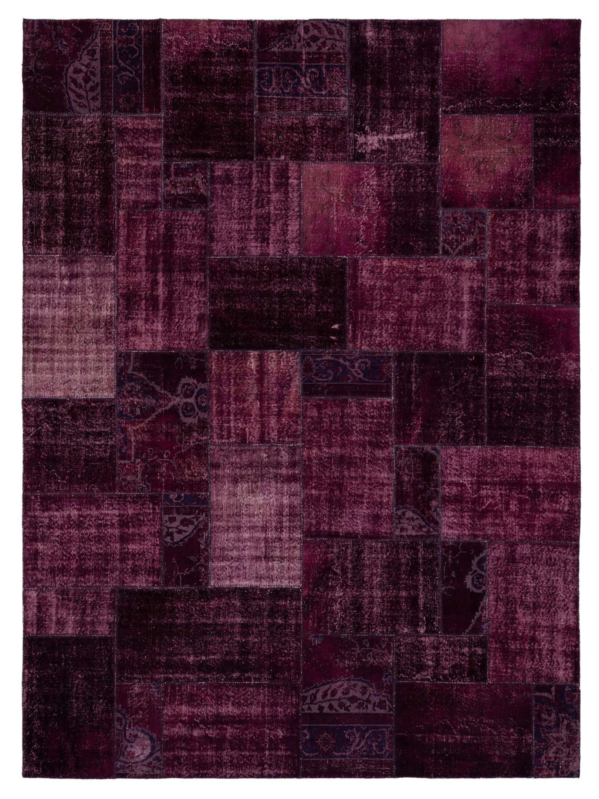 Pasha Turkish Vestige Patchwork  Burgundy  Contemporary