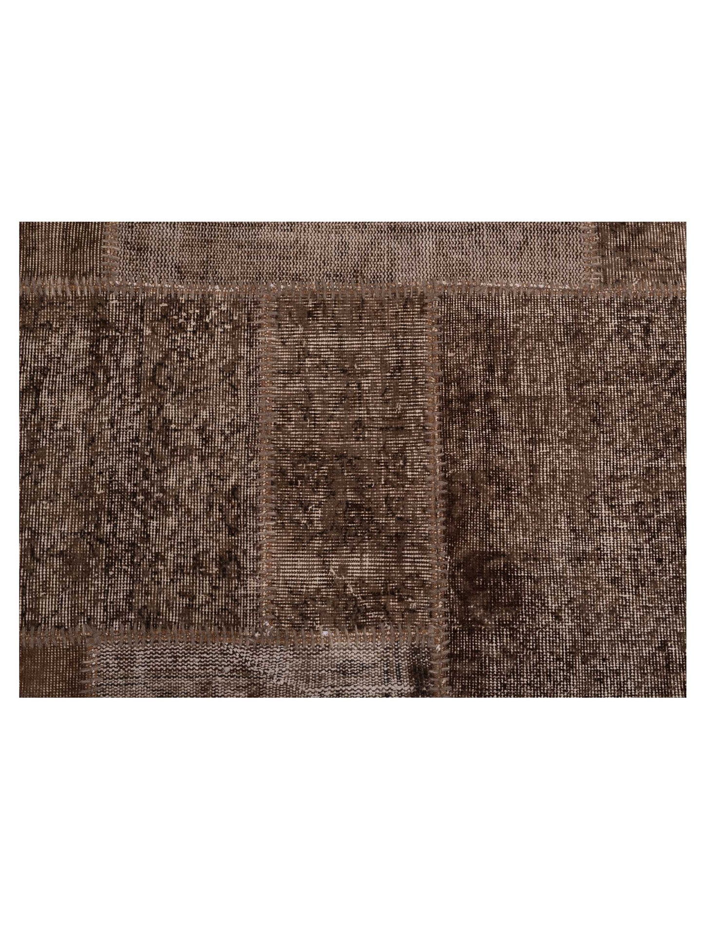 Patchwork Dark Brown 6x9 Hand Knotted Rug