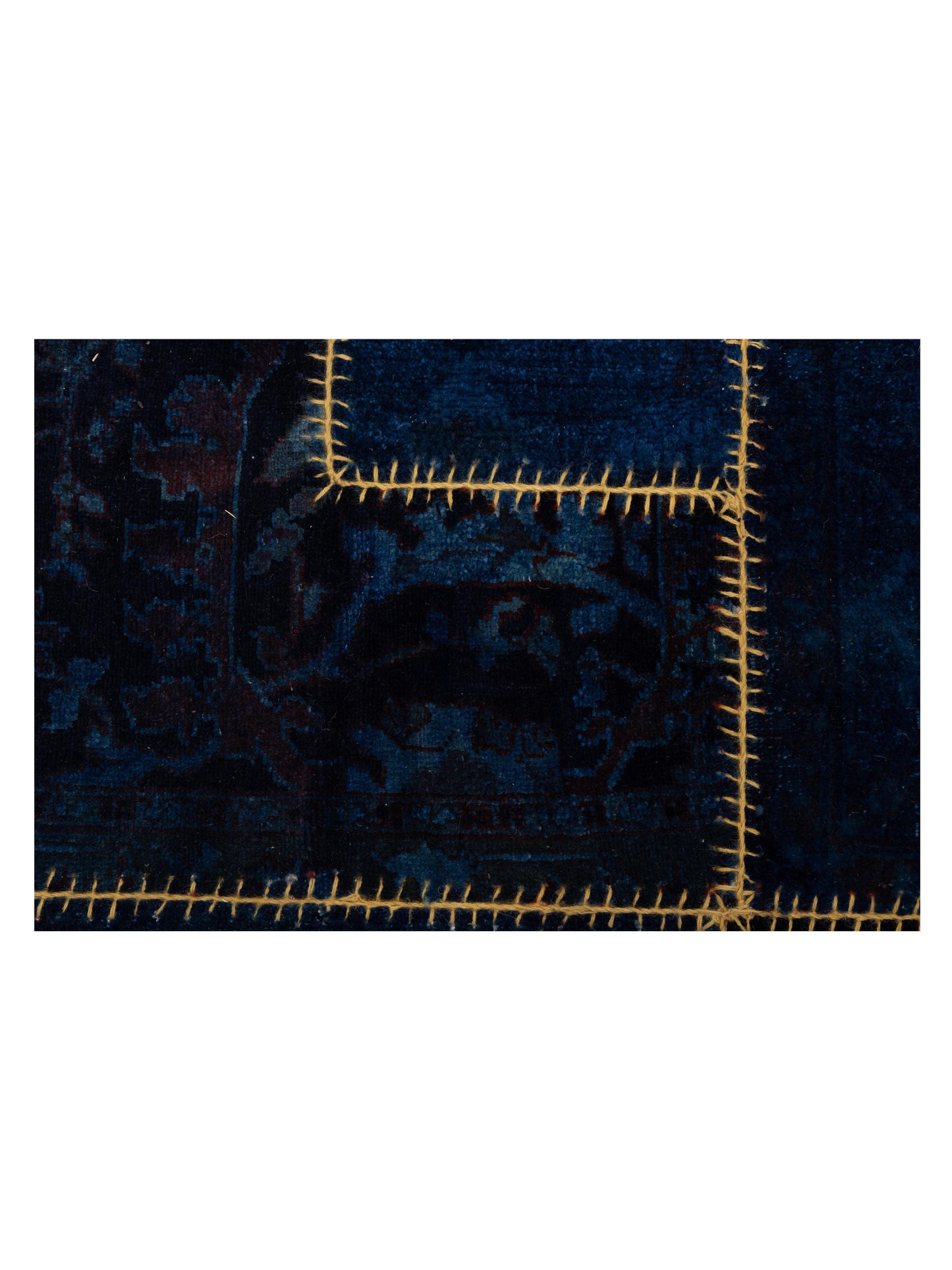 Patchwork Blue Green 8.5x11.4 Hand Knotted Rug