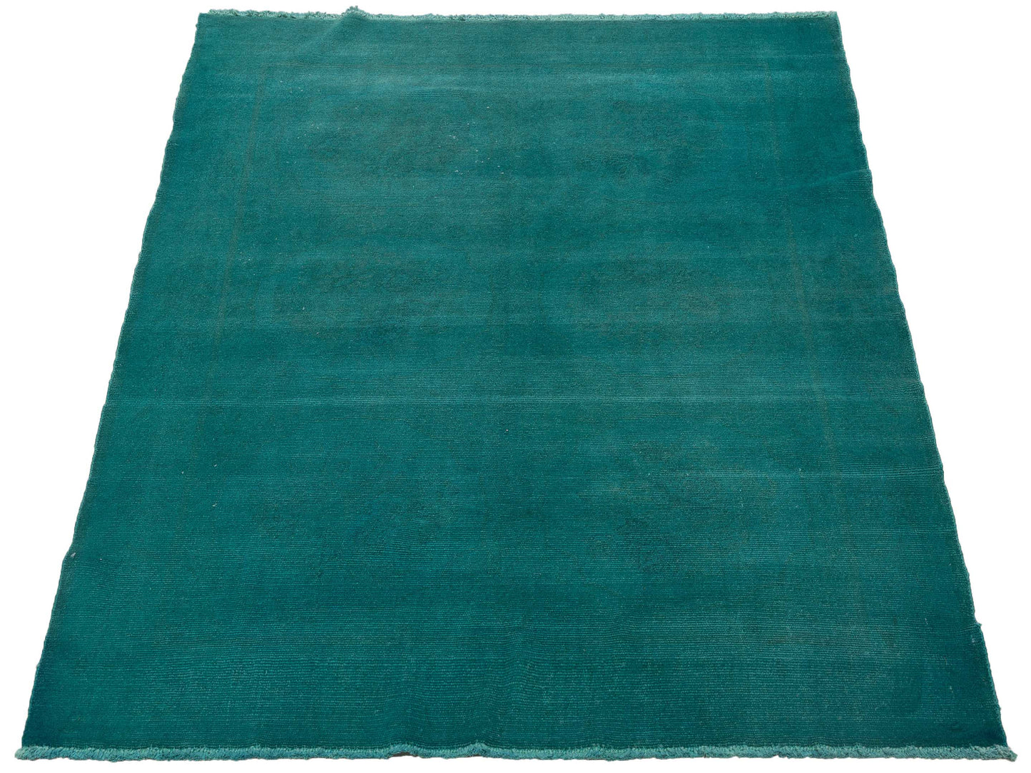 Vintage Turquoise 5x6.1 Hand Knotted Rug