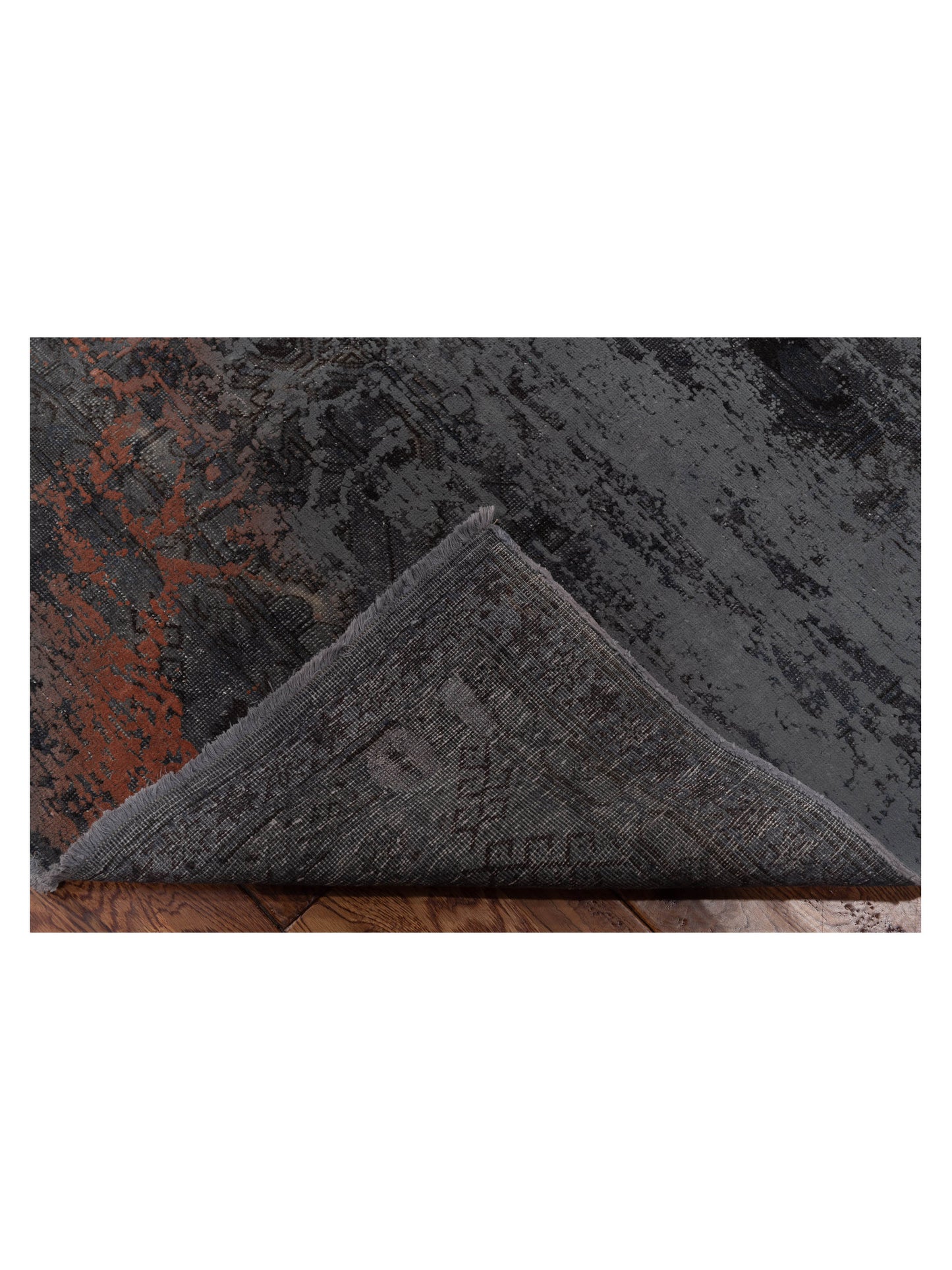 Vintage Gray 6.7x9.6 Hand Knotted Rug