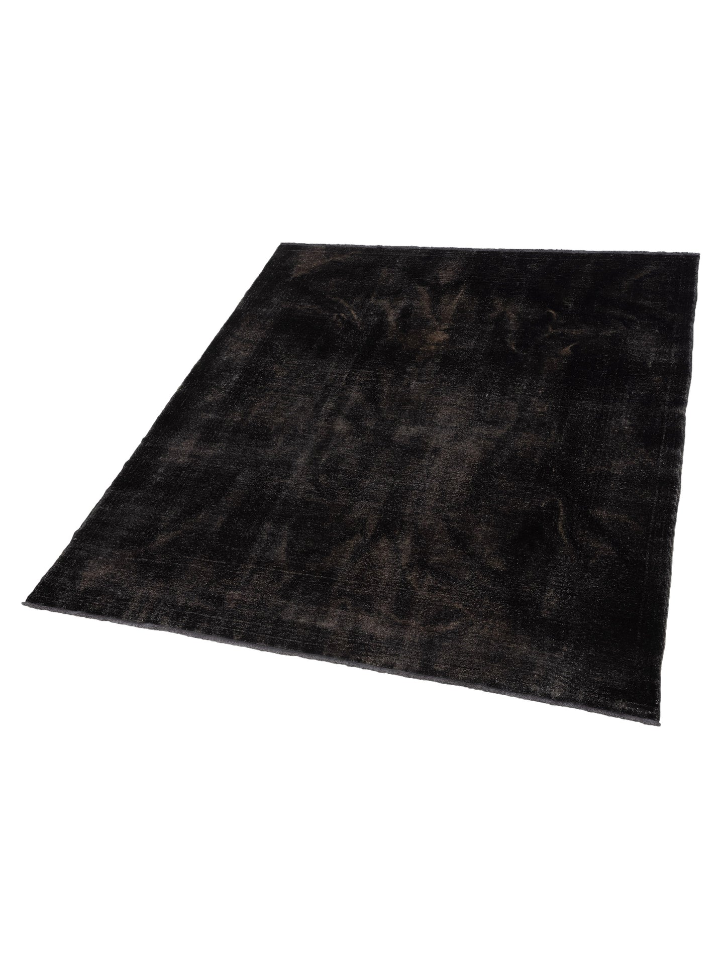 Vintage Black 8.11x10.4 Hand Knotted Rug