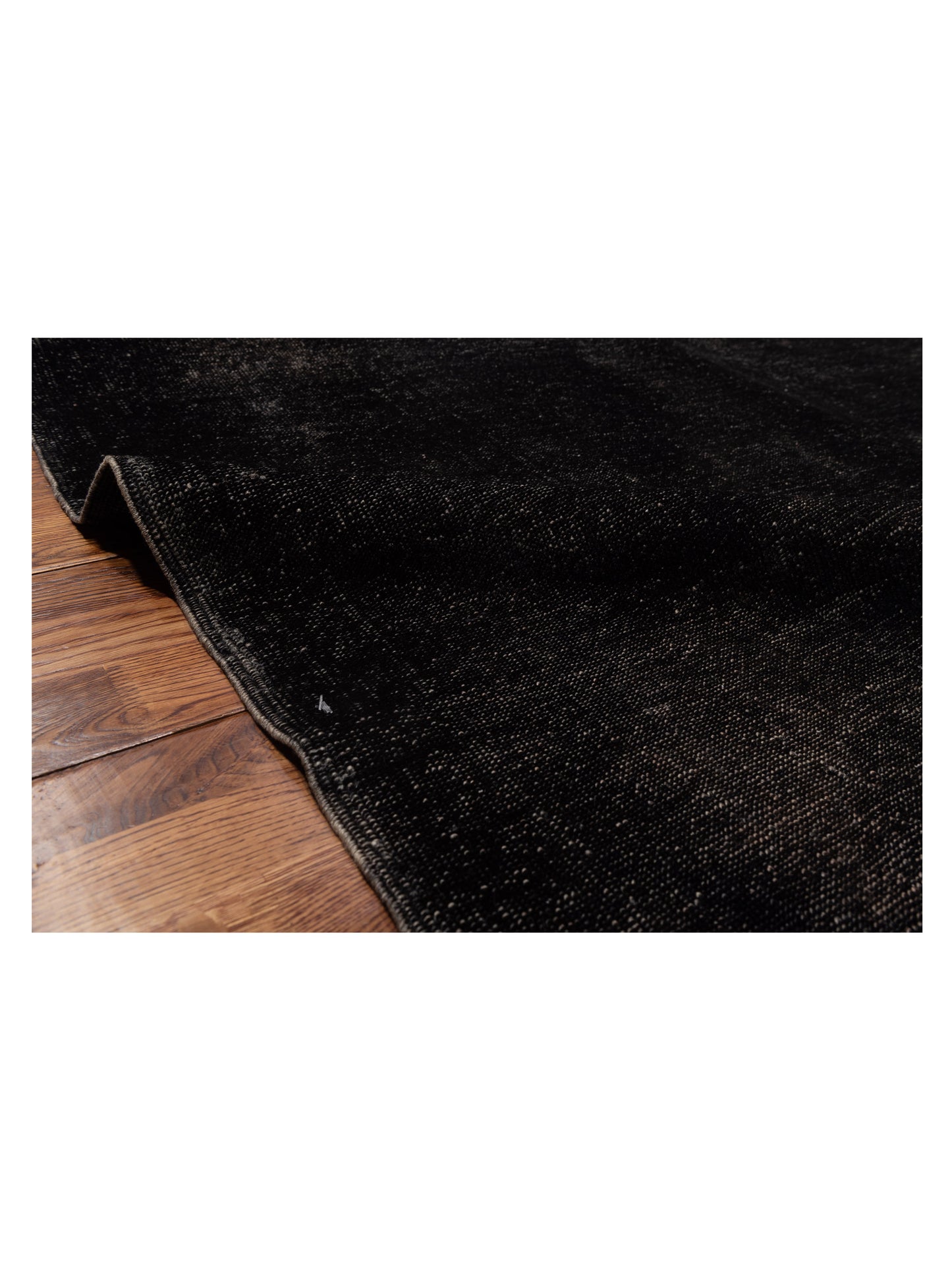 Vintage Black 8.11x10.4 Hand Knotted Rug