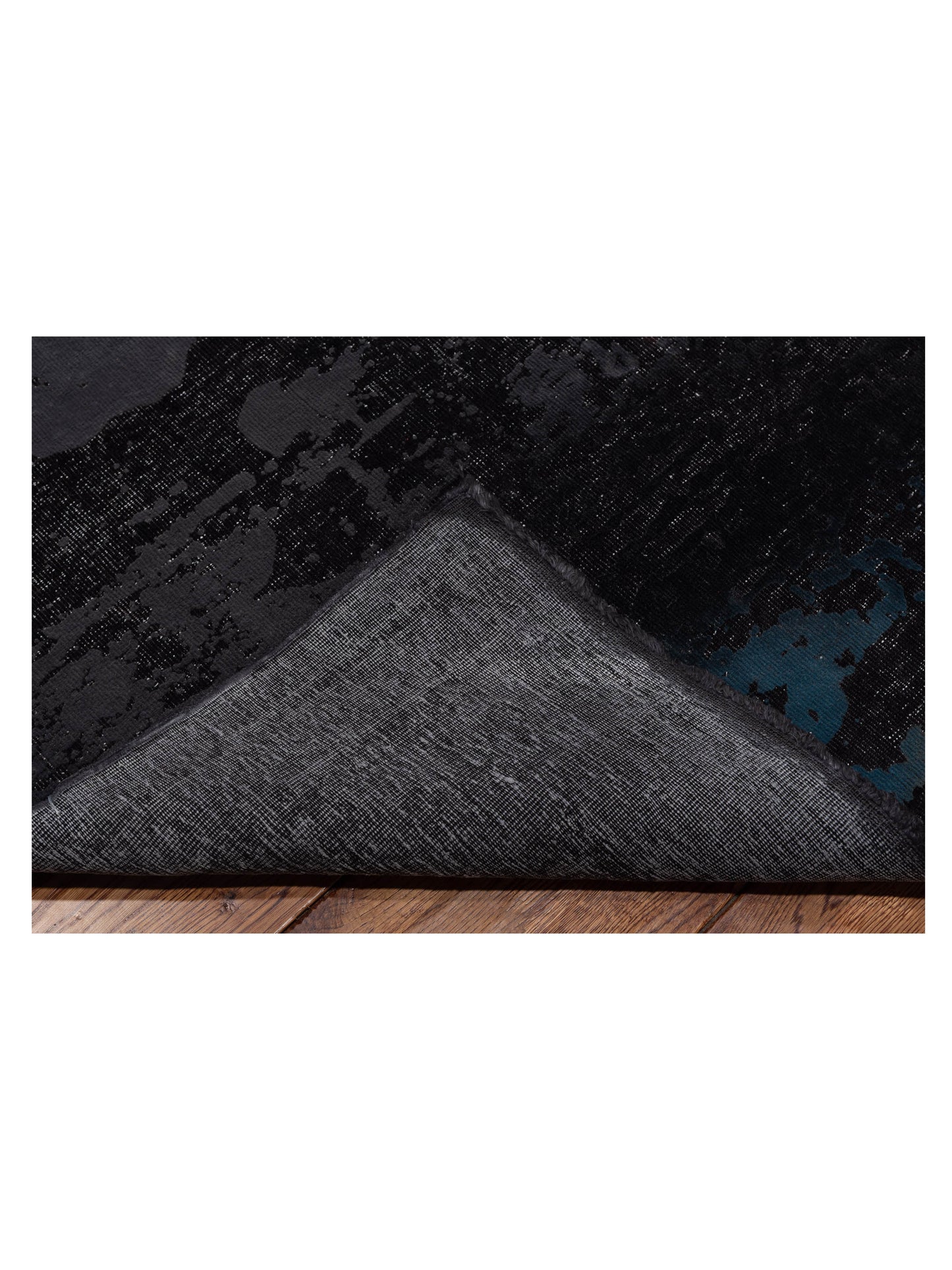 Vintage Black 8x11.10 Hand Knotted Rug