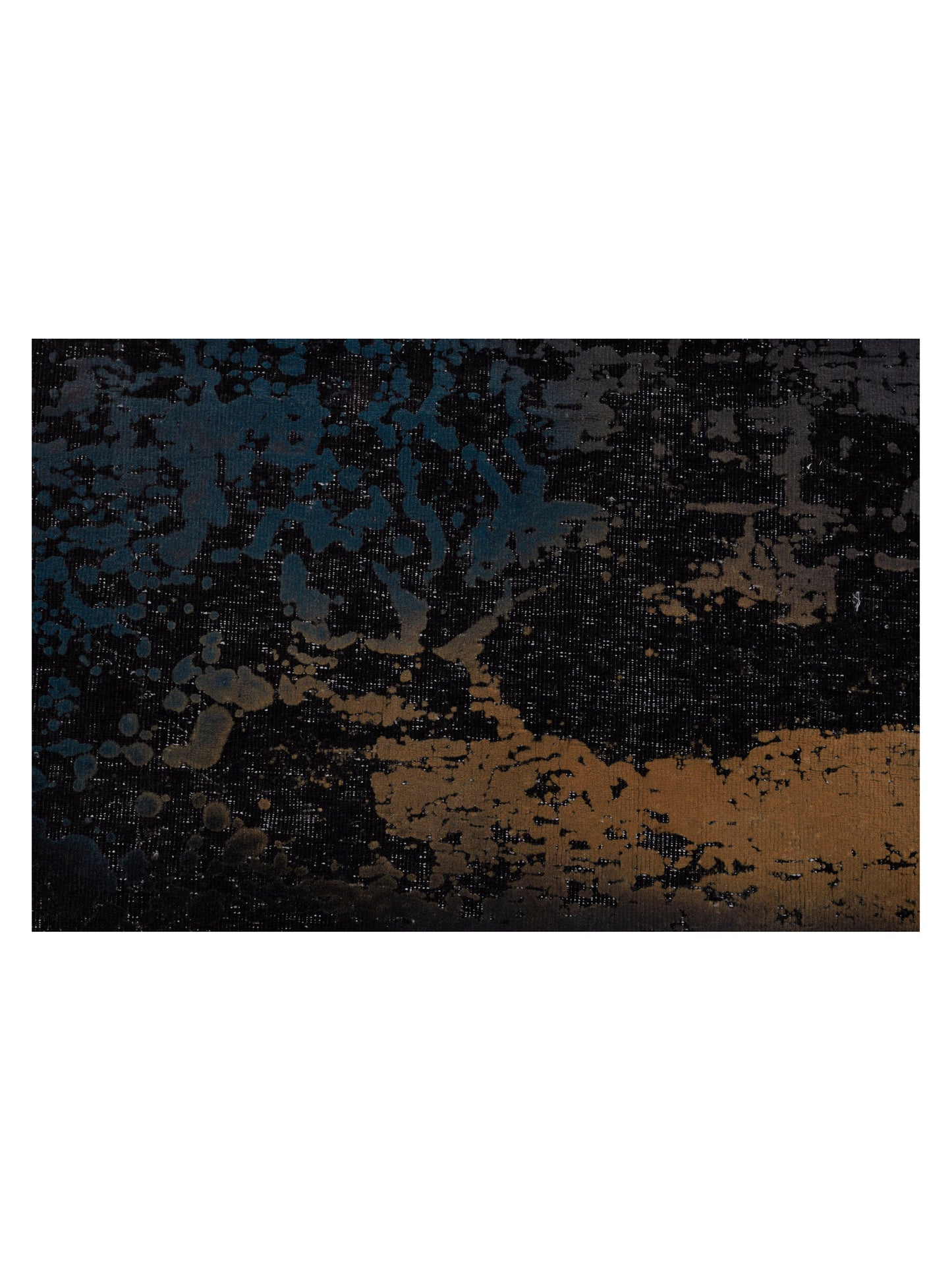 Vintage Black 8x11.10 Hand Knotted Rug