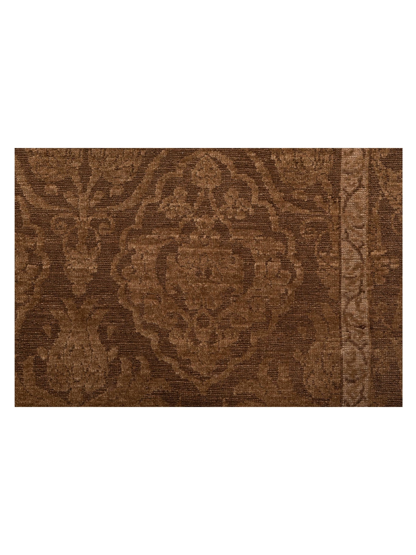 Defnera Dark Brown Brown 6.1x8.10 Hand Knotted Rug