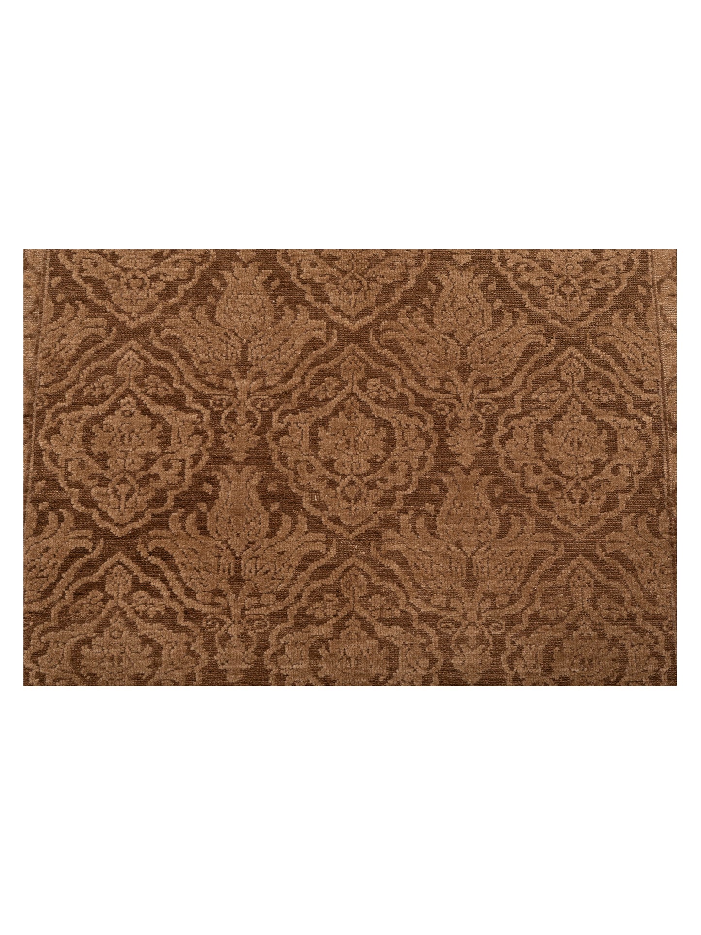 Defnera Dark Brown Brown 4.2x5.10 Hand Knotted Rug
