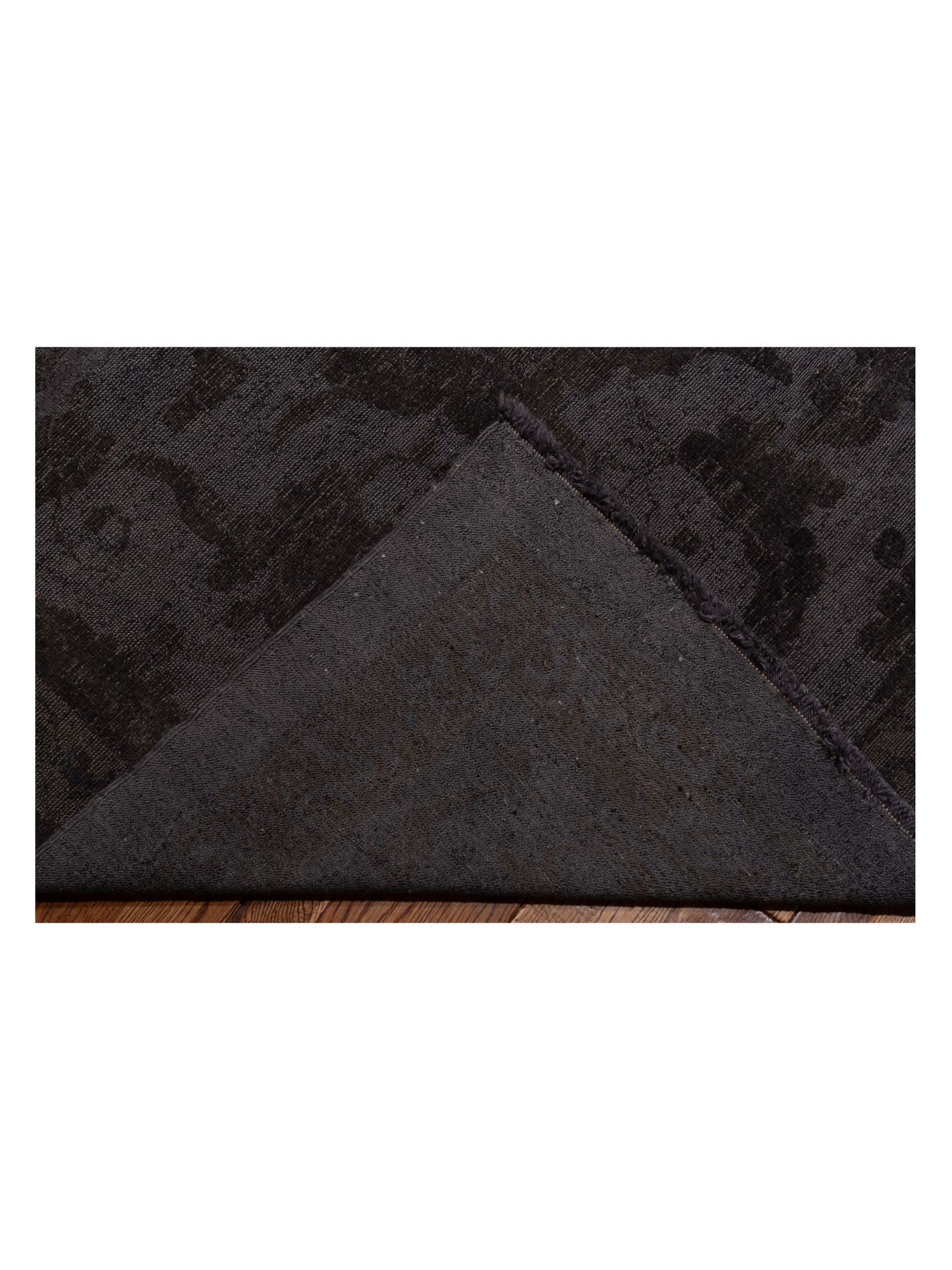 Rechromia Charcoal Charcoal 14.7x15.2 Hand Knotted Rug