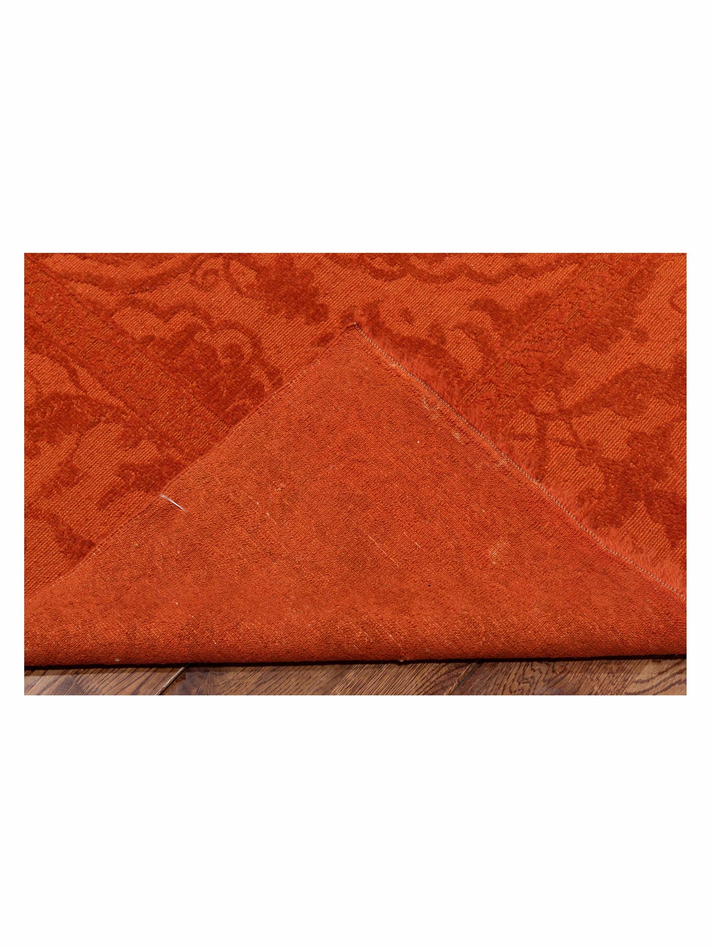 Rechromia Orange Orange 8.4x9.11 Hand Knotted Rug