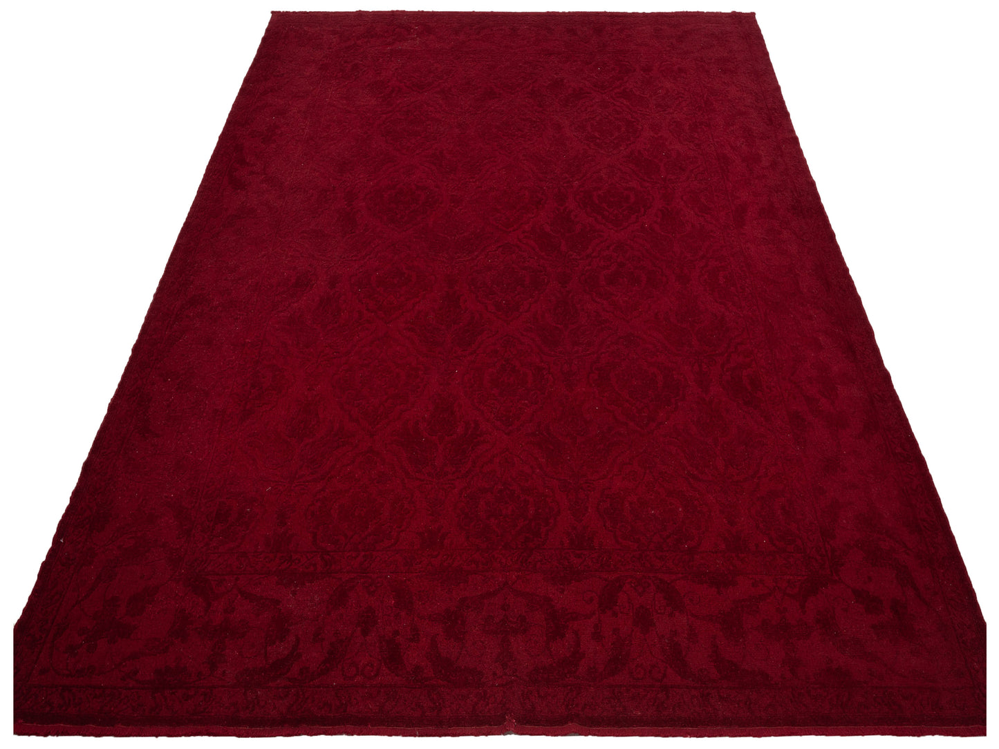 Rechromia Red Red 9.5x11.8 Hand Knotted Rug