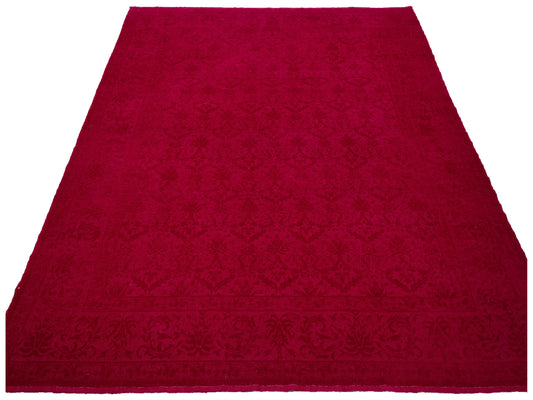 Rechromia Red Red 9.6x11.6 Hand Knotted Rug