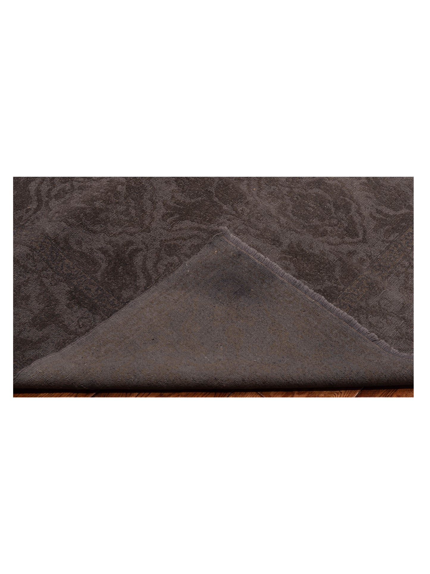 Rechromia Dark Gray Dark Gray 6.3x8.10 Hand Knotted Rug