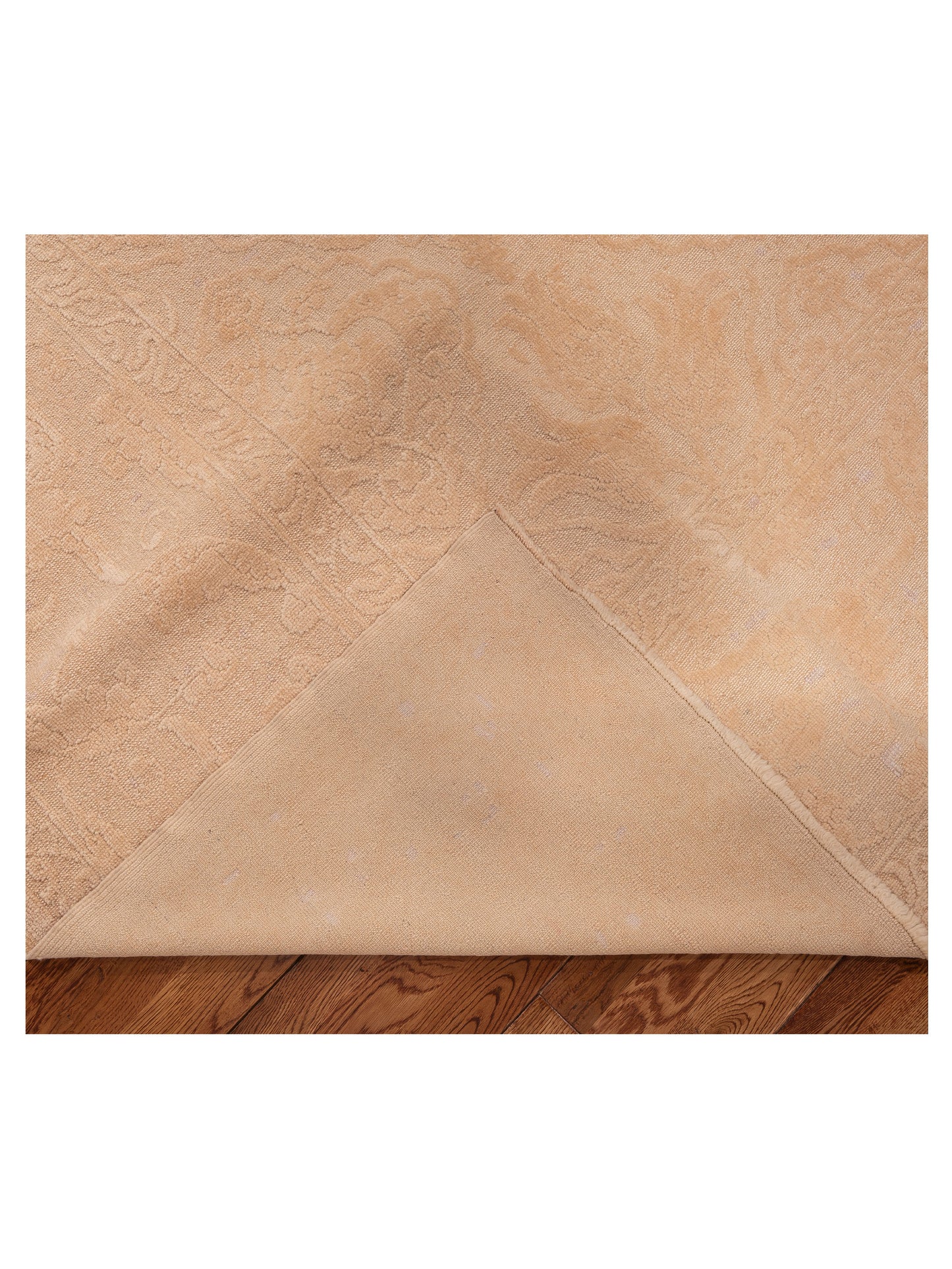 Rechromia Beige Beige 10.6x13.5 Hand Knotted Rug