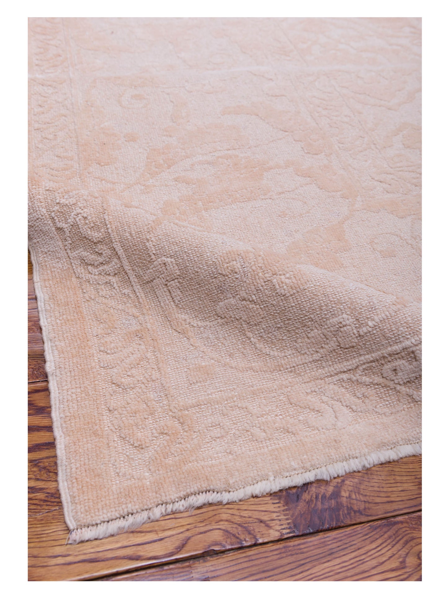 Rechromia Beige Beige 10.6x13.5 Hand Knotted Rug