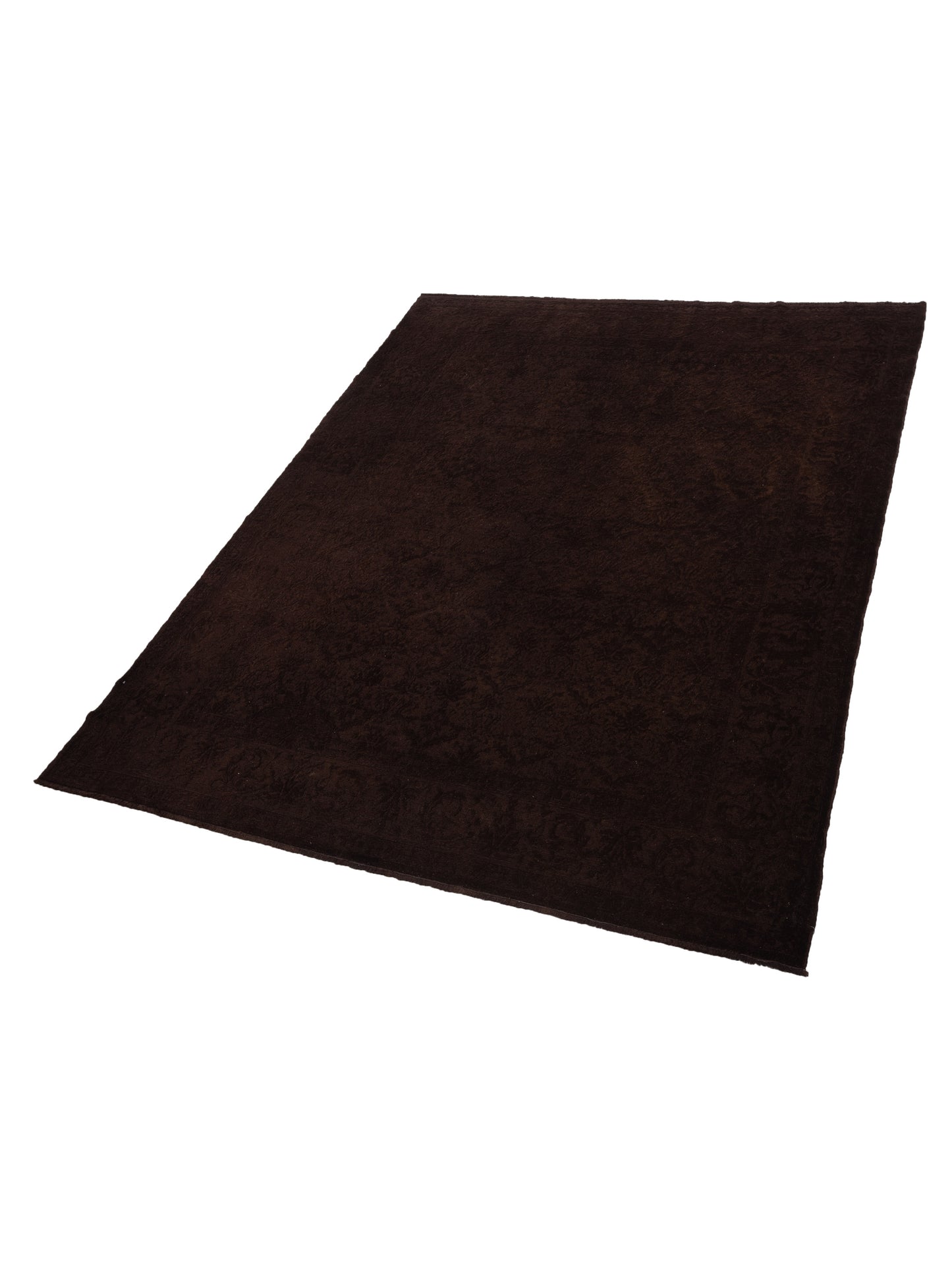 Rechromia Dark Brown Dark Brown 9.4x11.9 Hand Knotted Rug