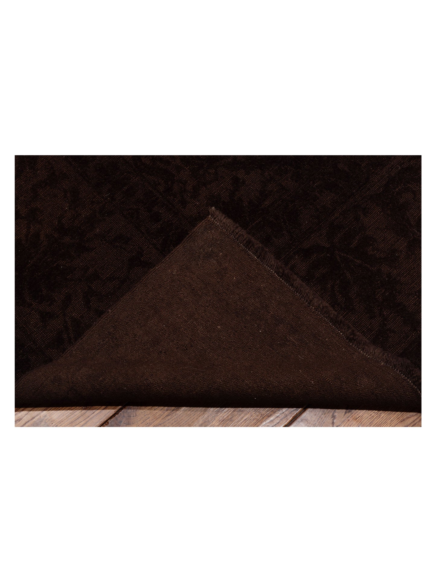 Rechromia Dark Brown Dark Brown 9.4x11.9 Hand Knotted Rug