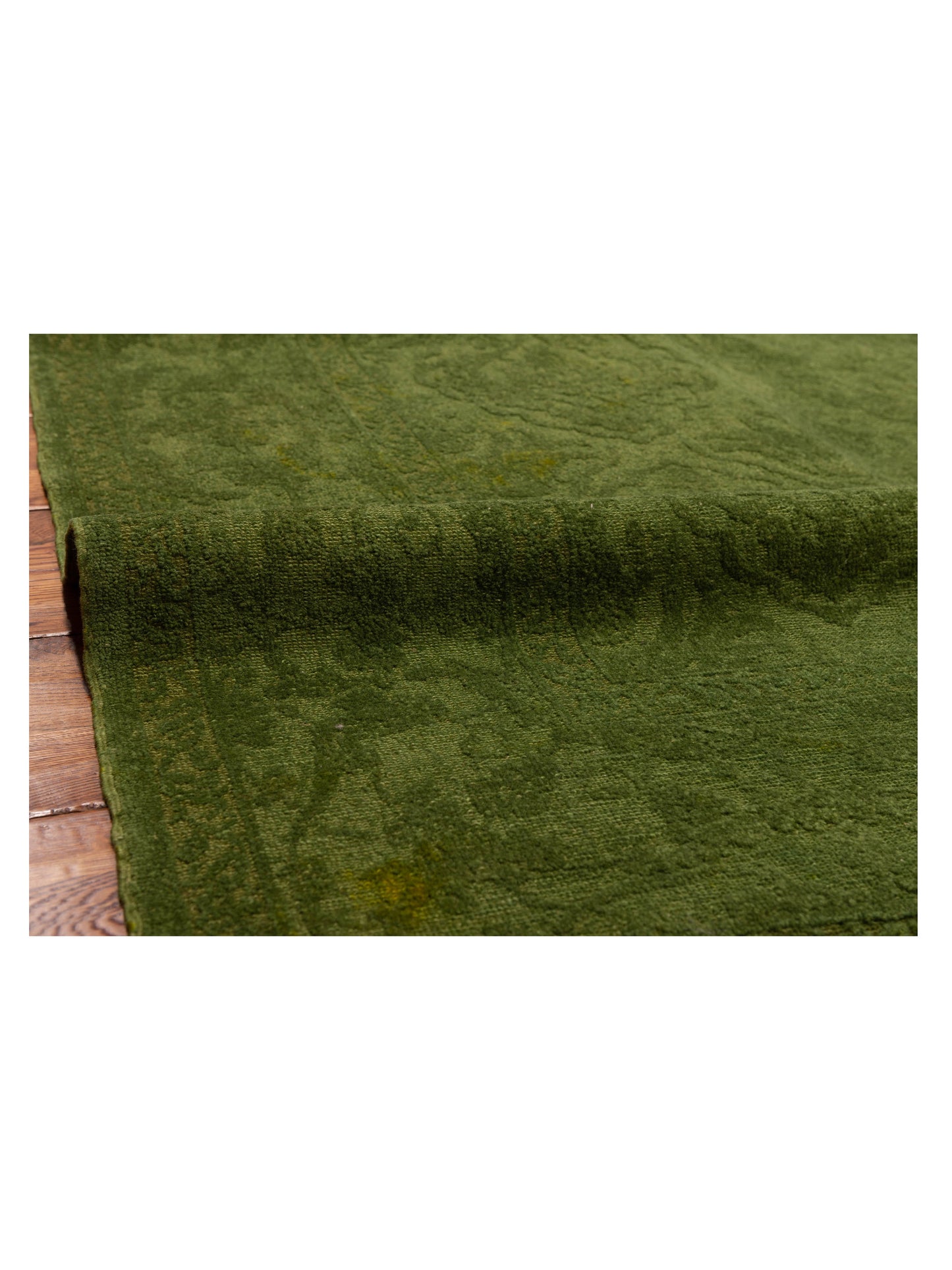 Rechromia Green Green 6.4x8.10 Hand Knotted Rug