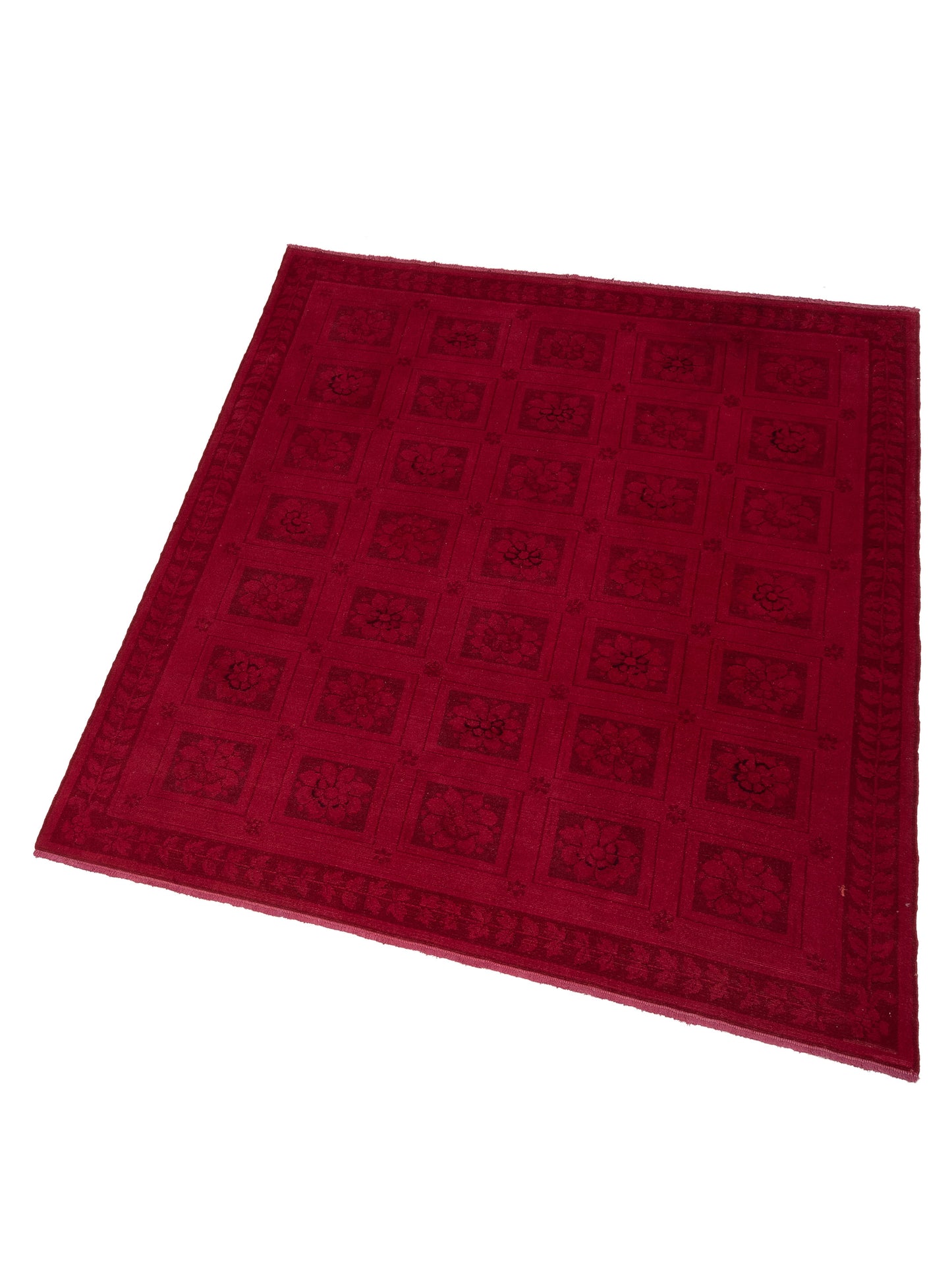 Vintage Red 8.4x9.5 Hand Knotted Rug