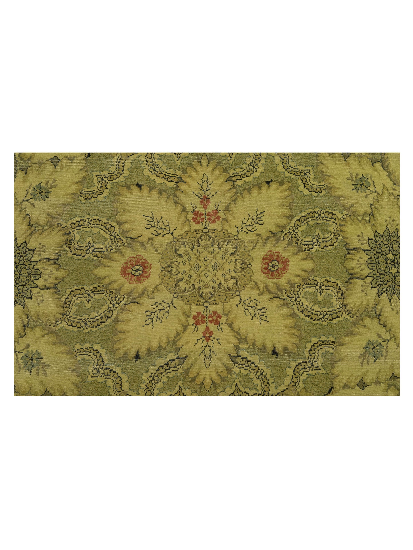 Vintage Green 8.4x10.1 Hand Knotted Rug