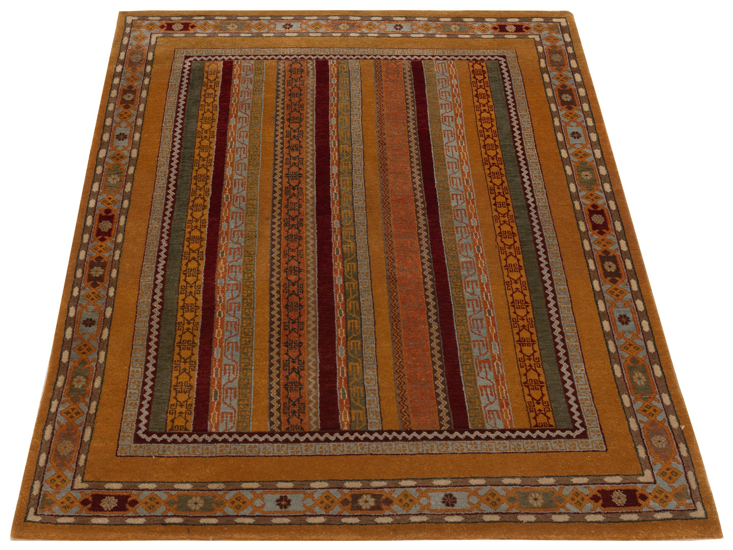 Shalanta Multi 4.1x6 Hand Knotted Rug