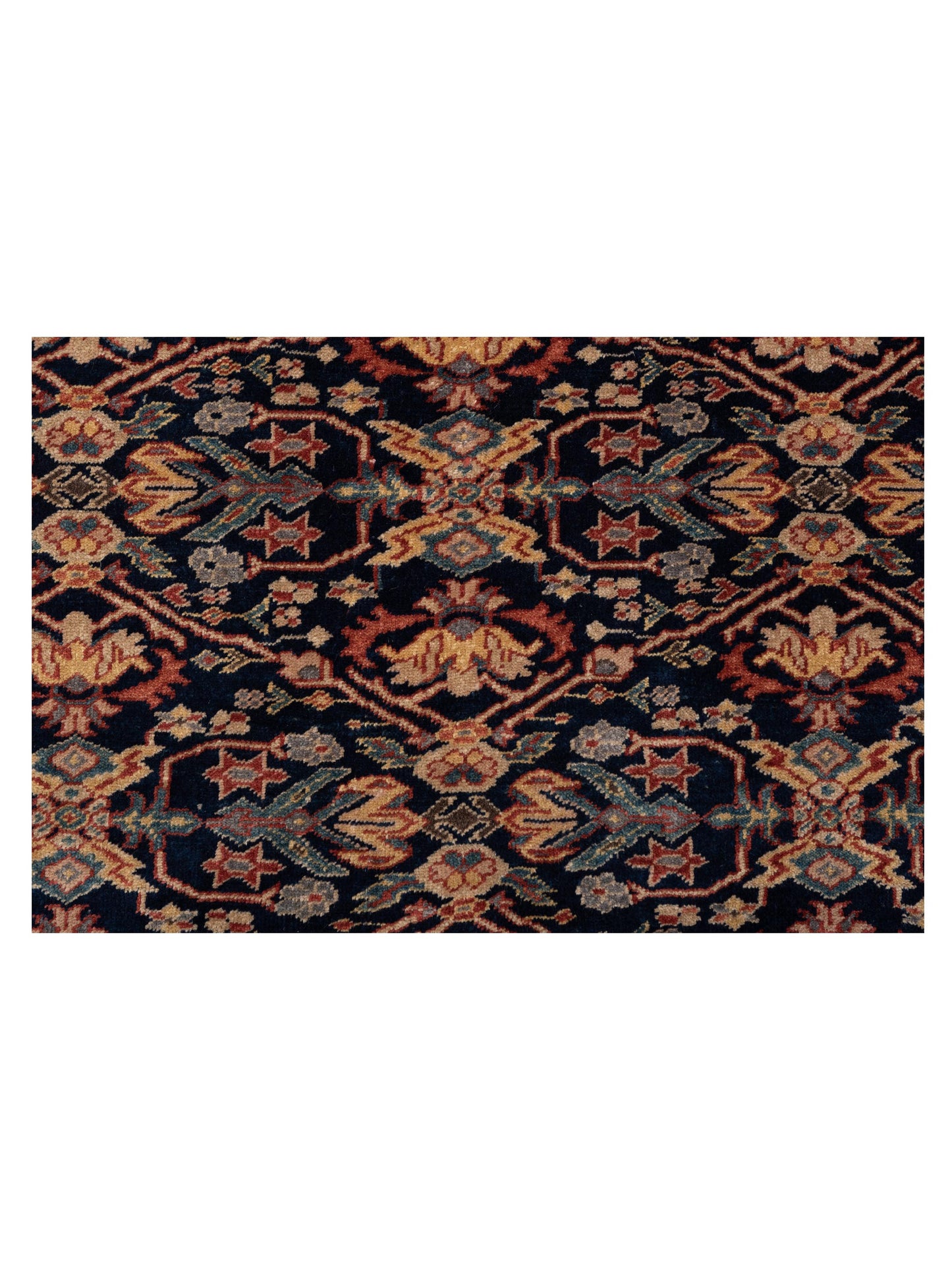 Antiqua Loom Navy Rust 9.3x12.1 Hand Knotted Rug