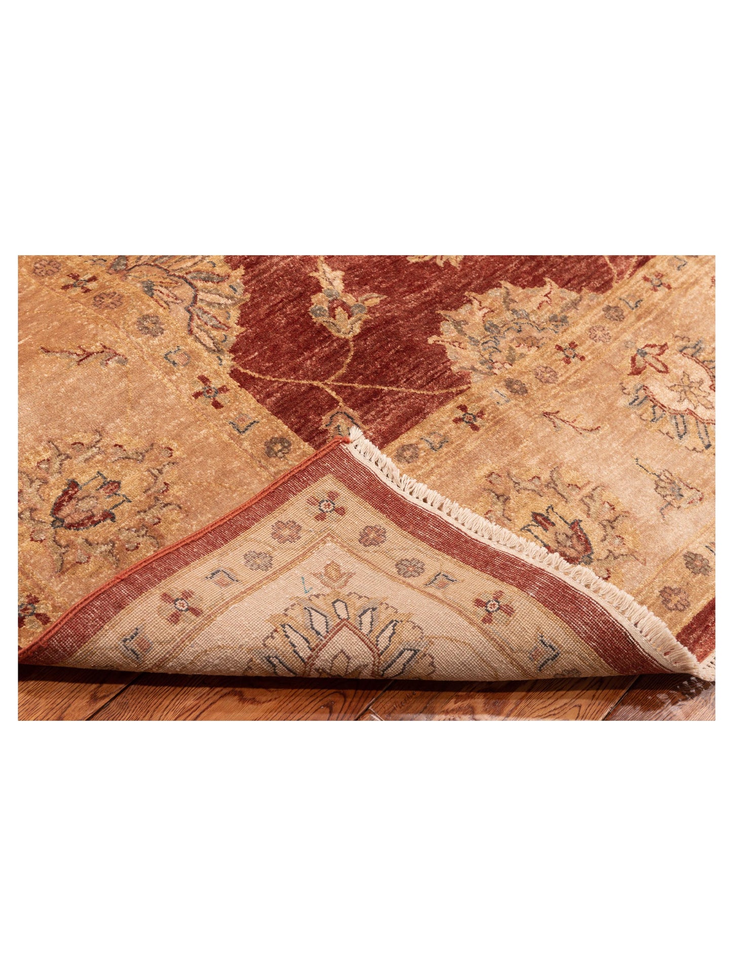 Zardun Rust Camel 9.1x12.1 Hand Knotted Rug
