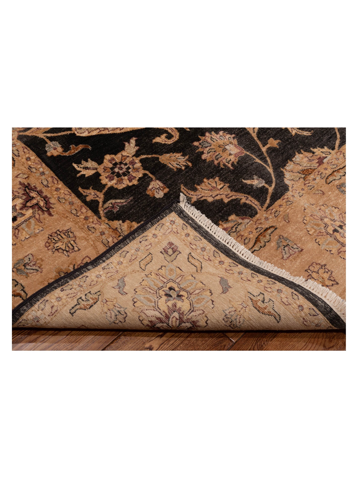 Zardun Black Ivory 8x9.10 Hand Knotted Rug