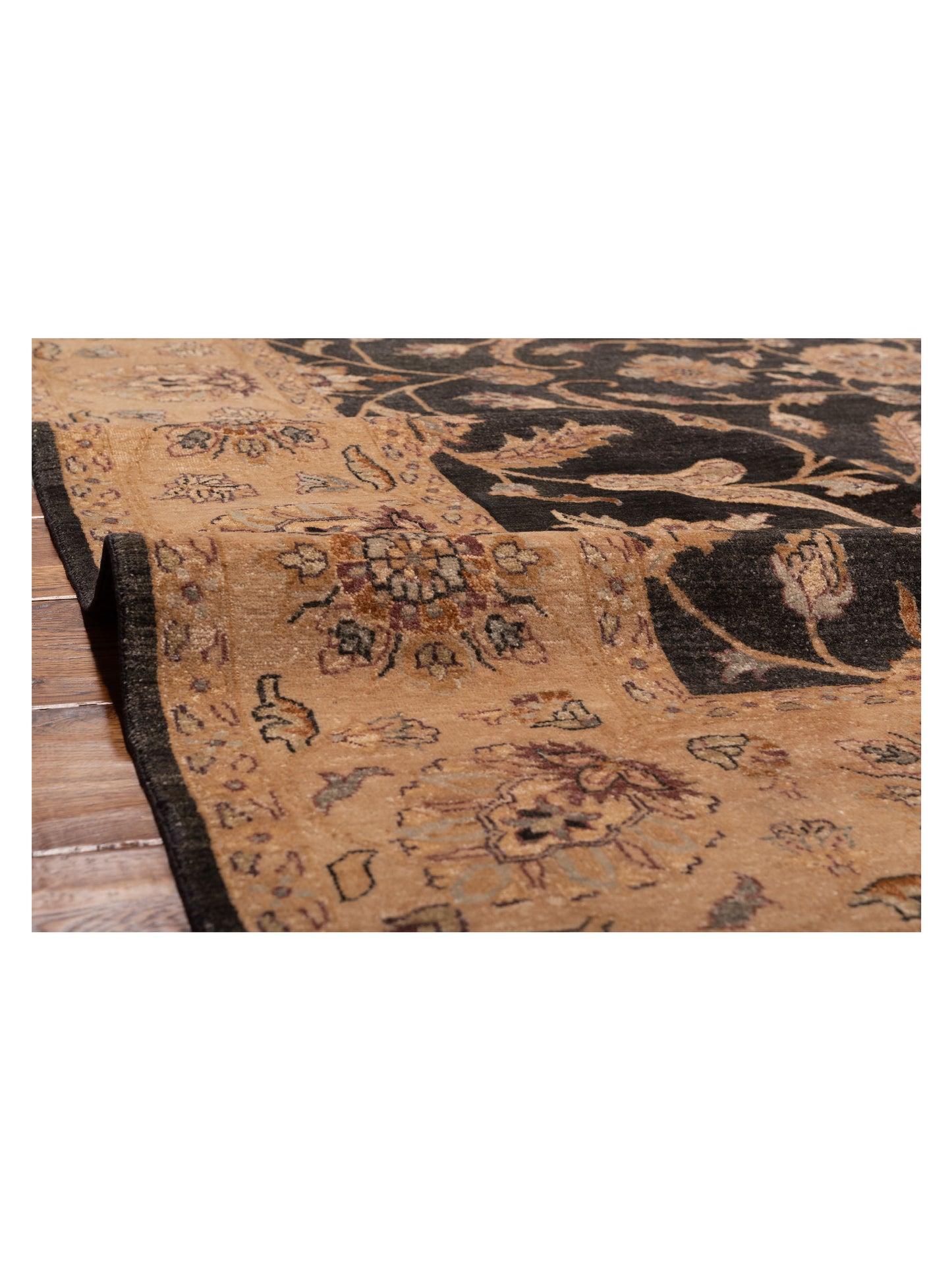 Zardun Black Ivory 8x9.10 Hand Knotted Rug