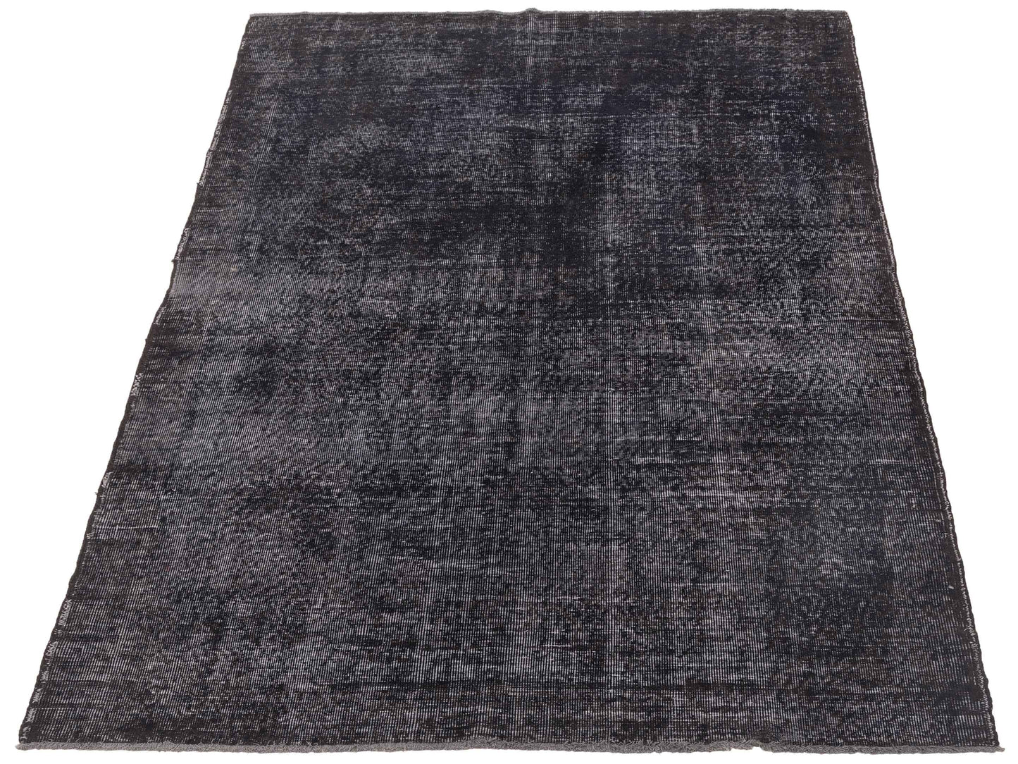 Vintage Charcoal 5.10x9.2 Hand Knotted Rug