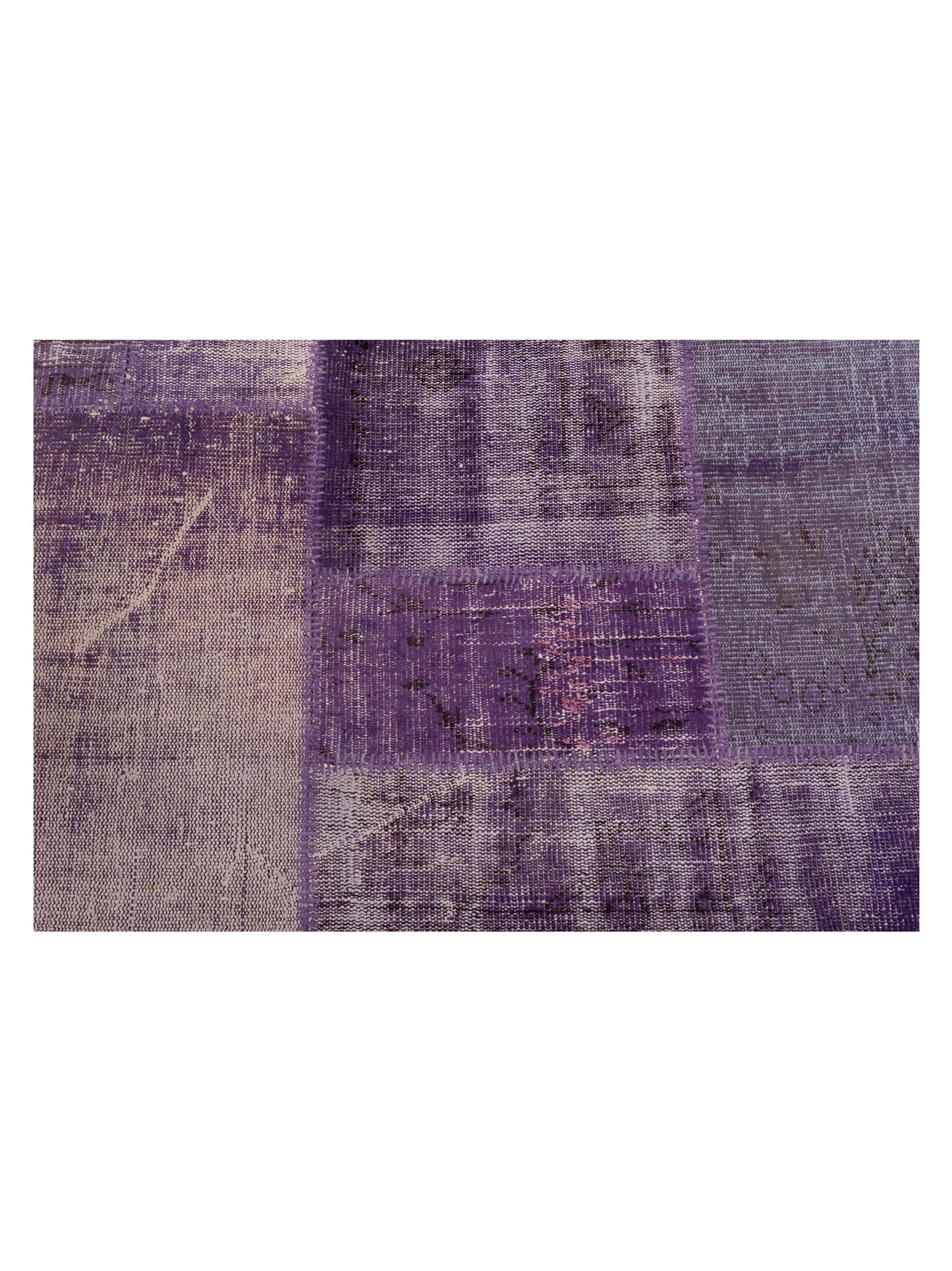 Patchwork Purple 8.3x11.6 Hand Knotted Rug