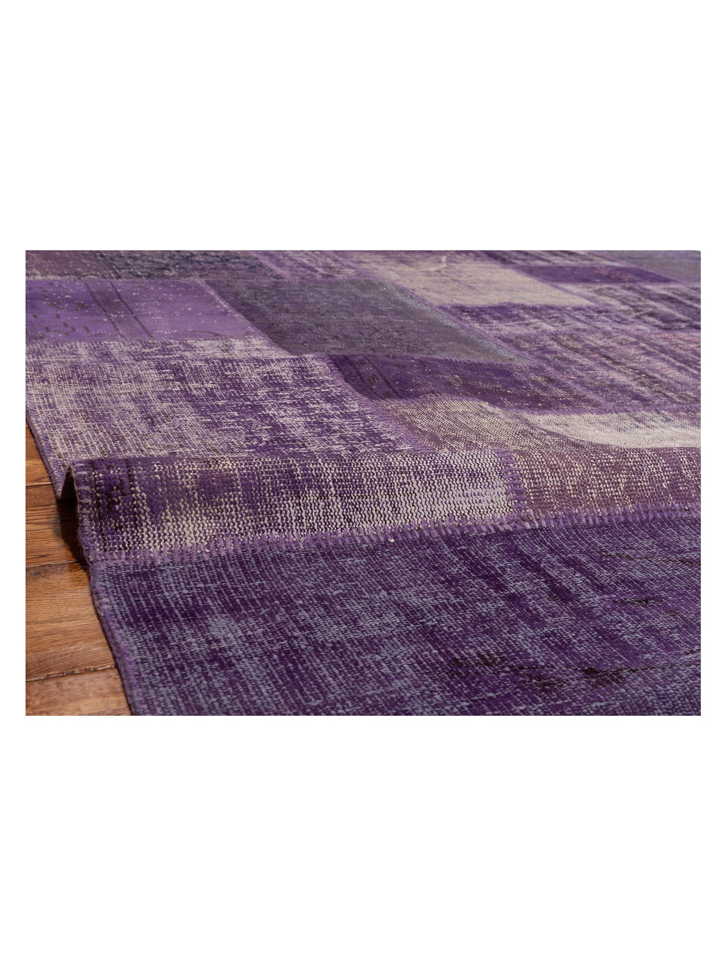 Patchwork Purple 8.3x11.6 Hand Knotted Rug