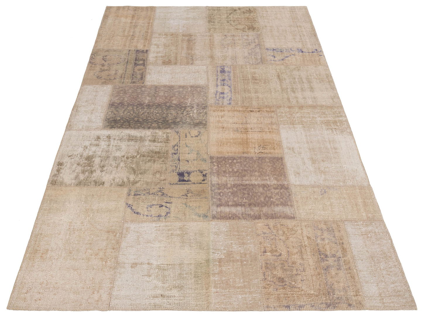 Patchwork Natural 6.11x10.11 Hand Knotted Rug