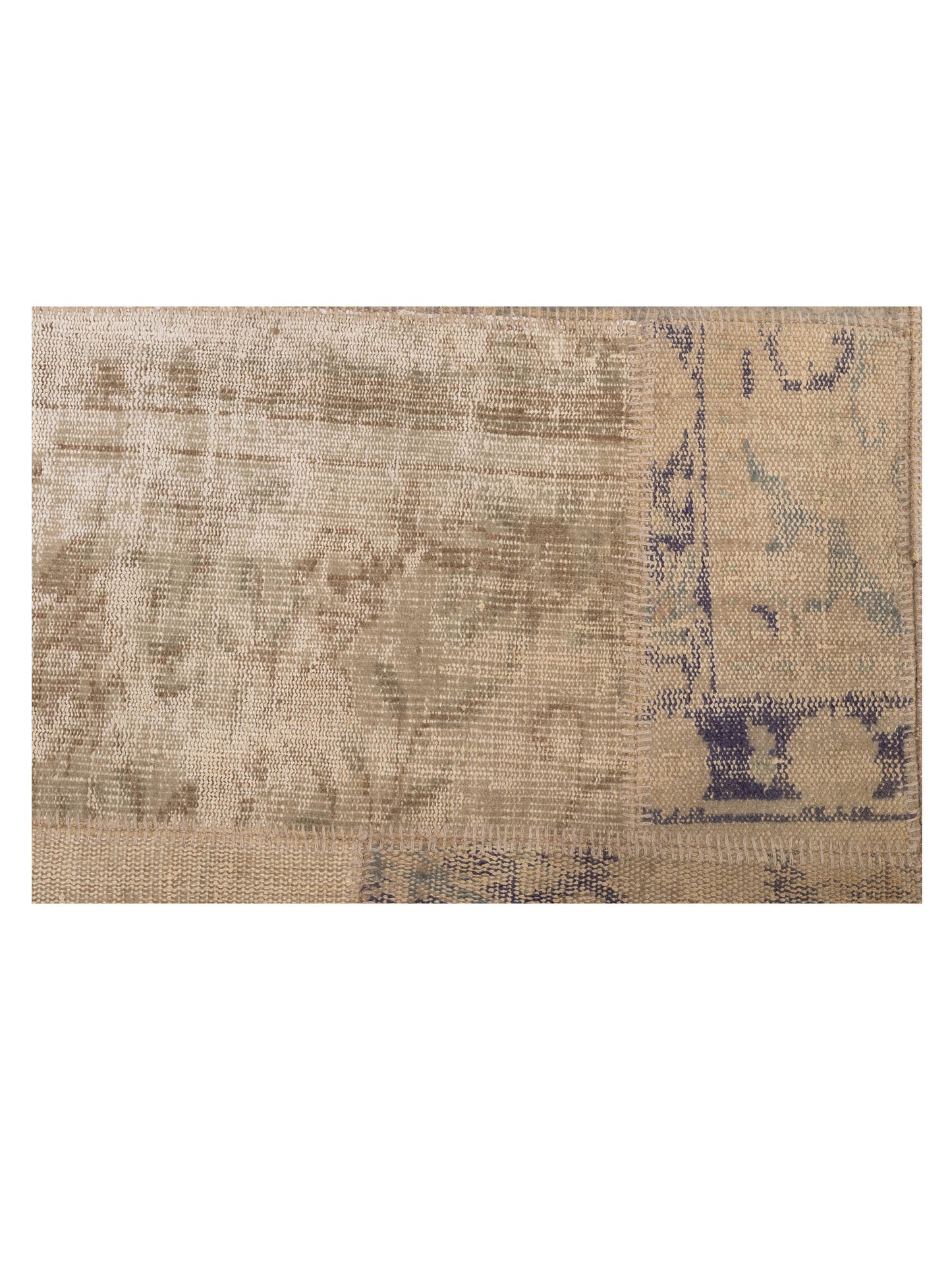 Patchwork Natural 6.11x10.11 Hand Knotted Rug
