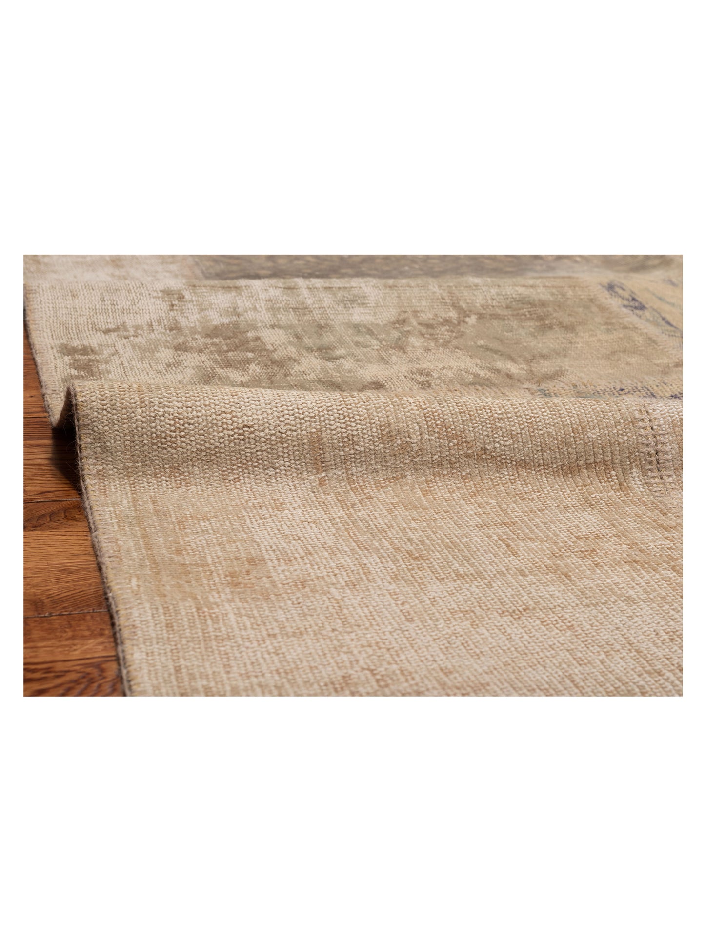Patchwork Natural 6.11x10.11 Hand Knotted Rug