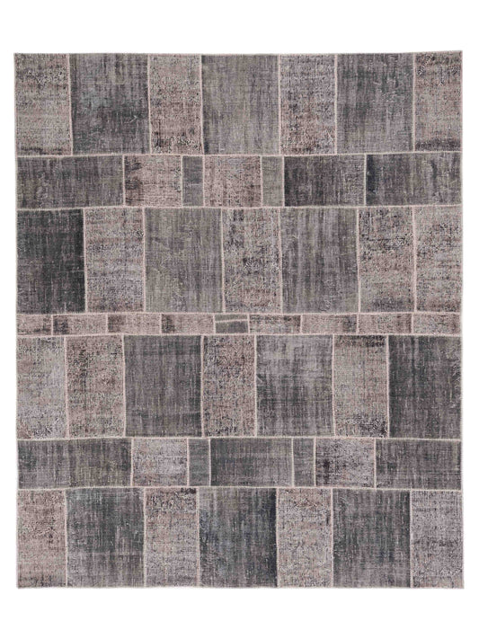 Pasha Turkish Vestige Patchwork  Gray  Contemporary