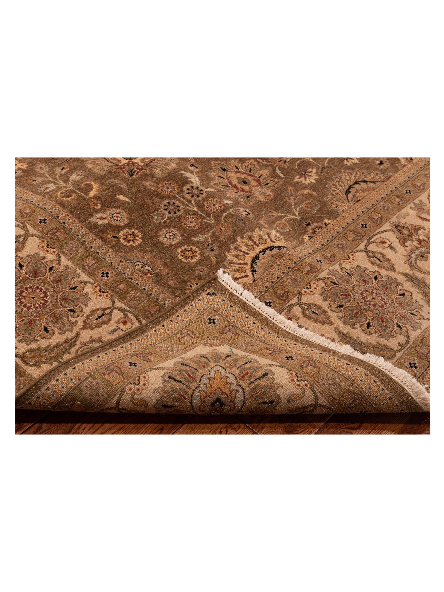 Jallira Brown Ivory 9x12.11 Hand Knotted Rug
